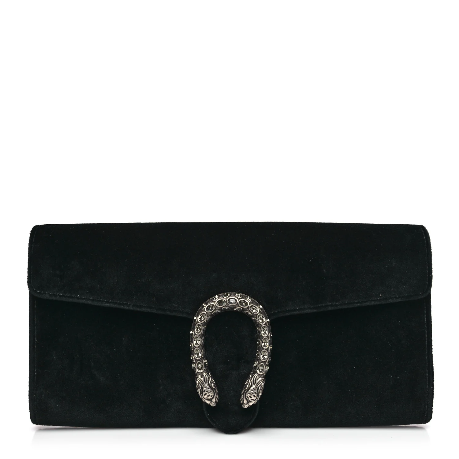 Velvet Dionysus Clutch Black