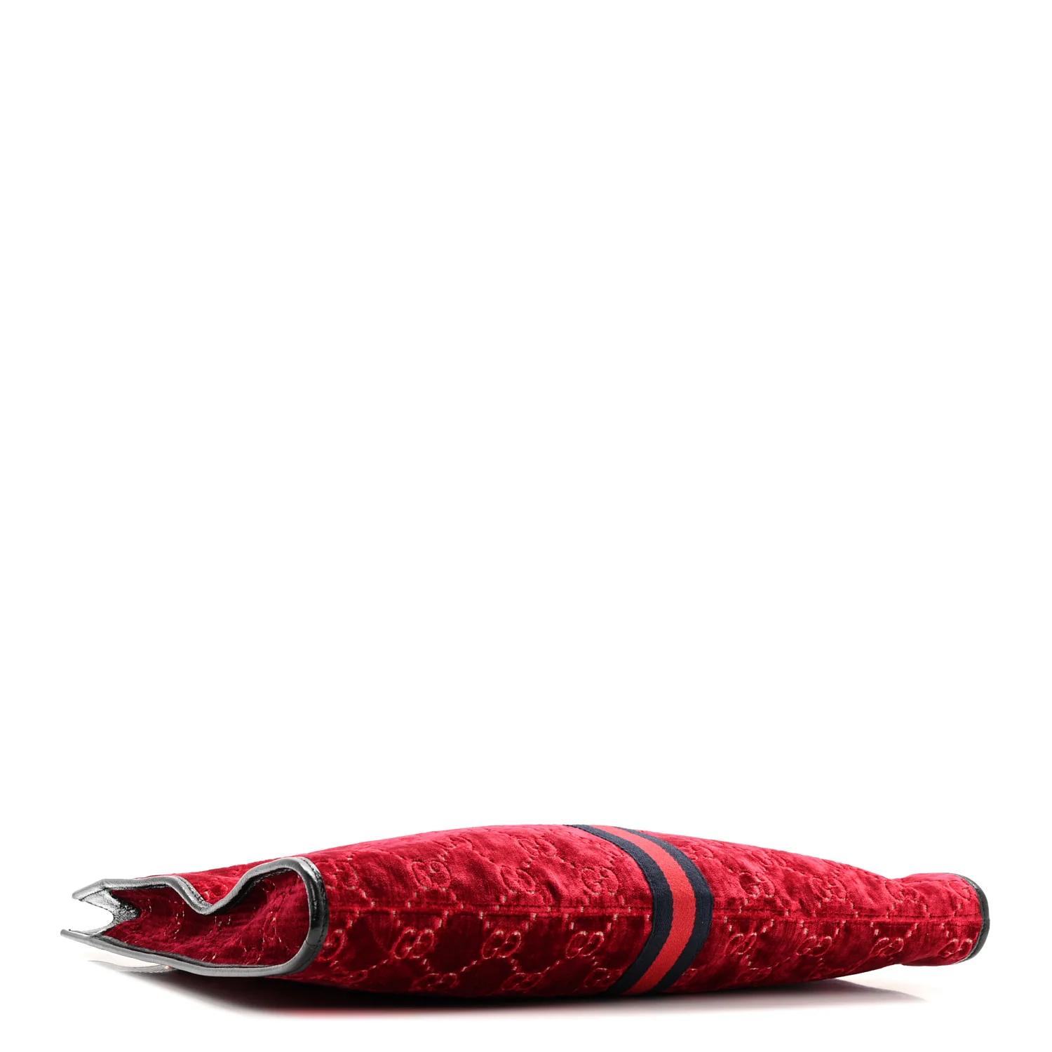 Velvet GG Monogram Large Rajah Chain Tote Red Cipria Black - Image 5