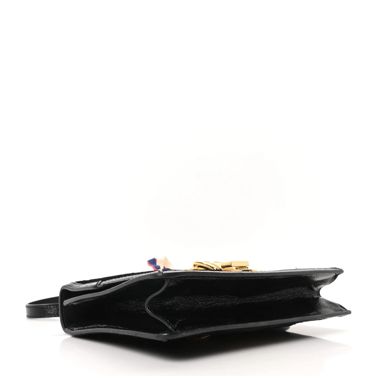 Velvet GG Monogram Small Sylvie Shoulder Bag Black - Image 4