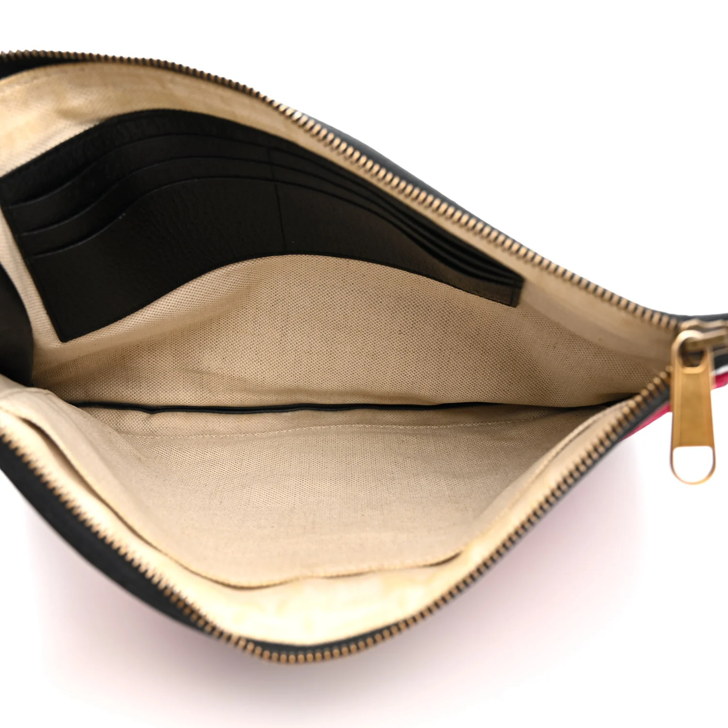 Velvet GG Monogram Textured Calfskin Web Ophidia Wristlet Red Cipria Black - Image 5