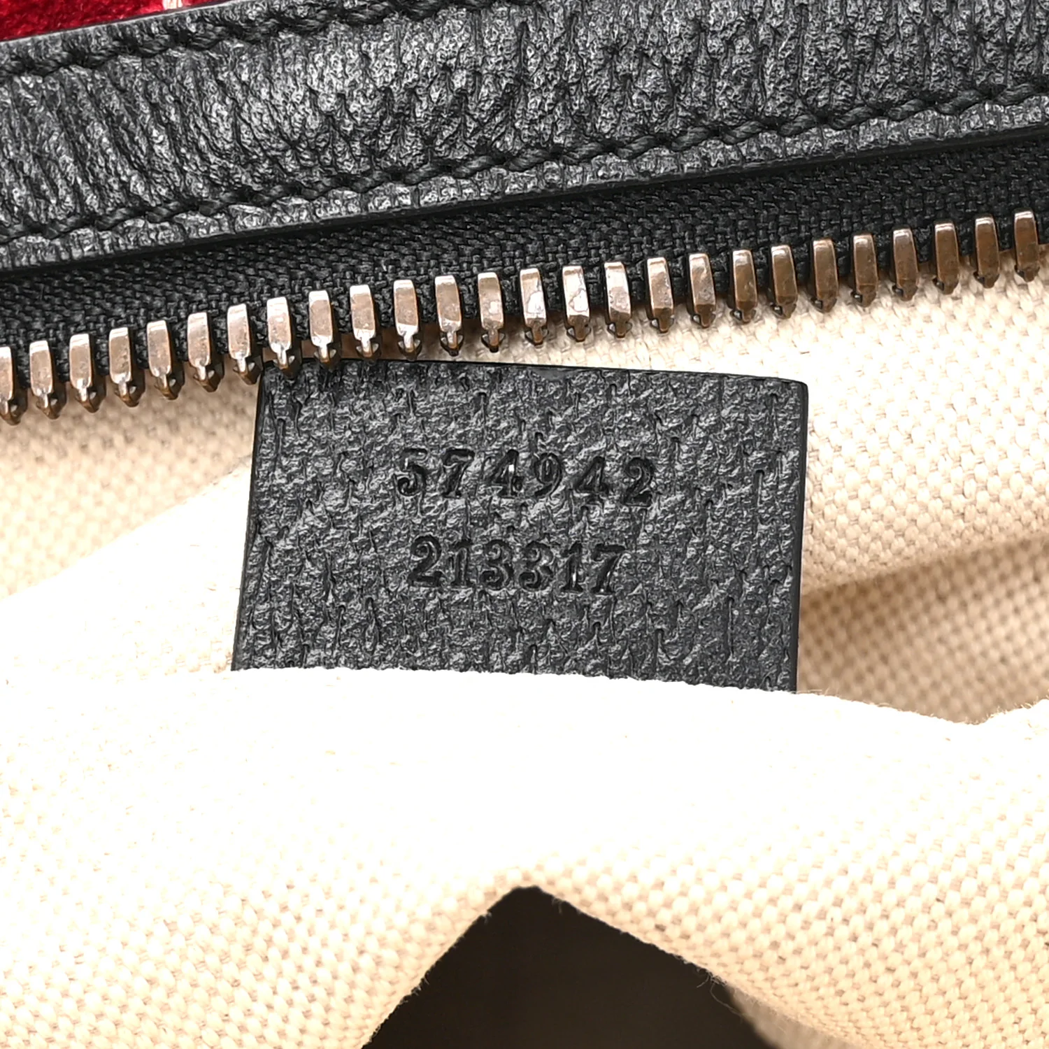 Velvet GG Monogram Textured Calfskin Web Small Double Buckle Backpack Red Cipria Black - Image 7