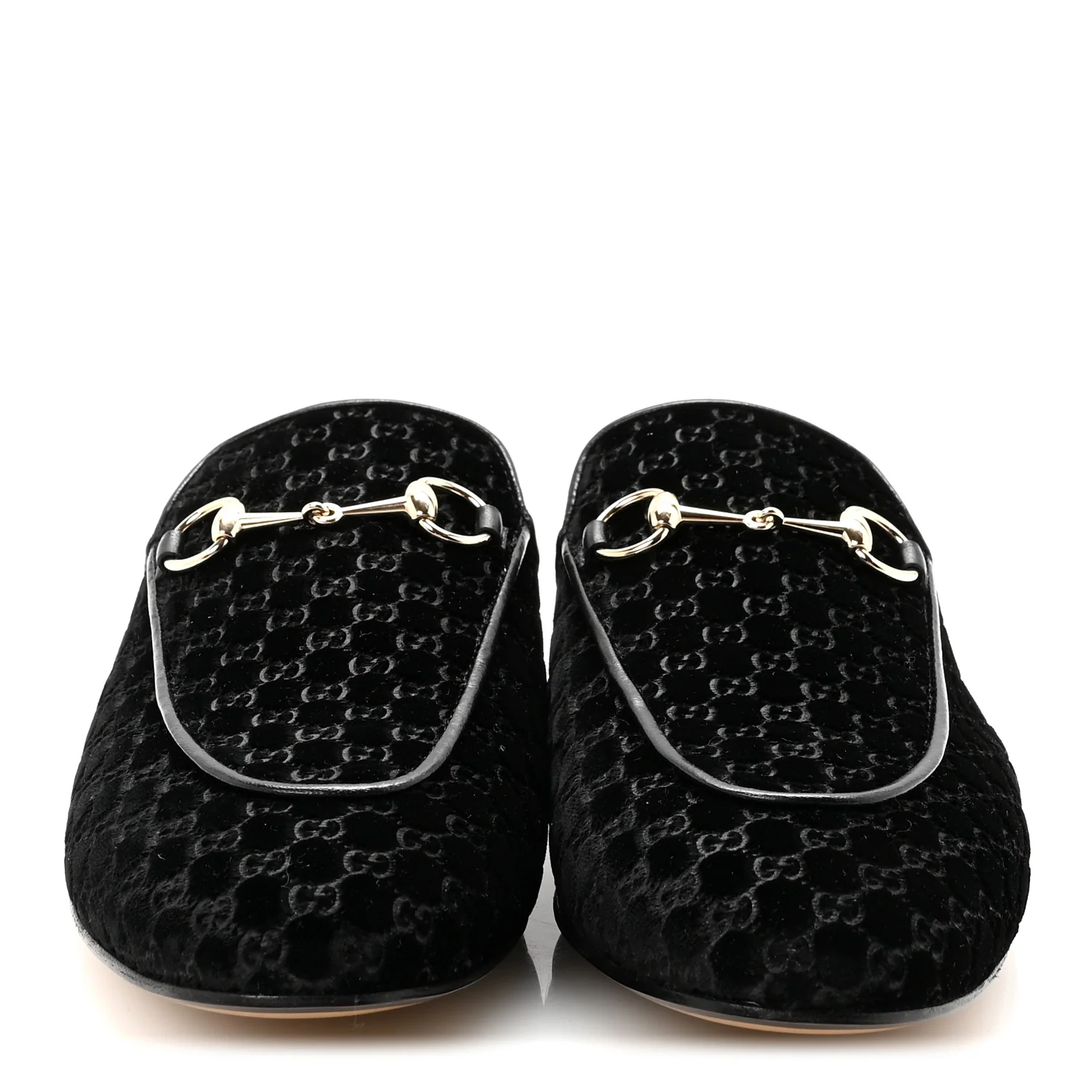 Velvet GG Monogram Womens Princetown Slippers 39 Black - Image 3