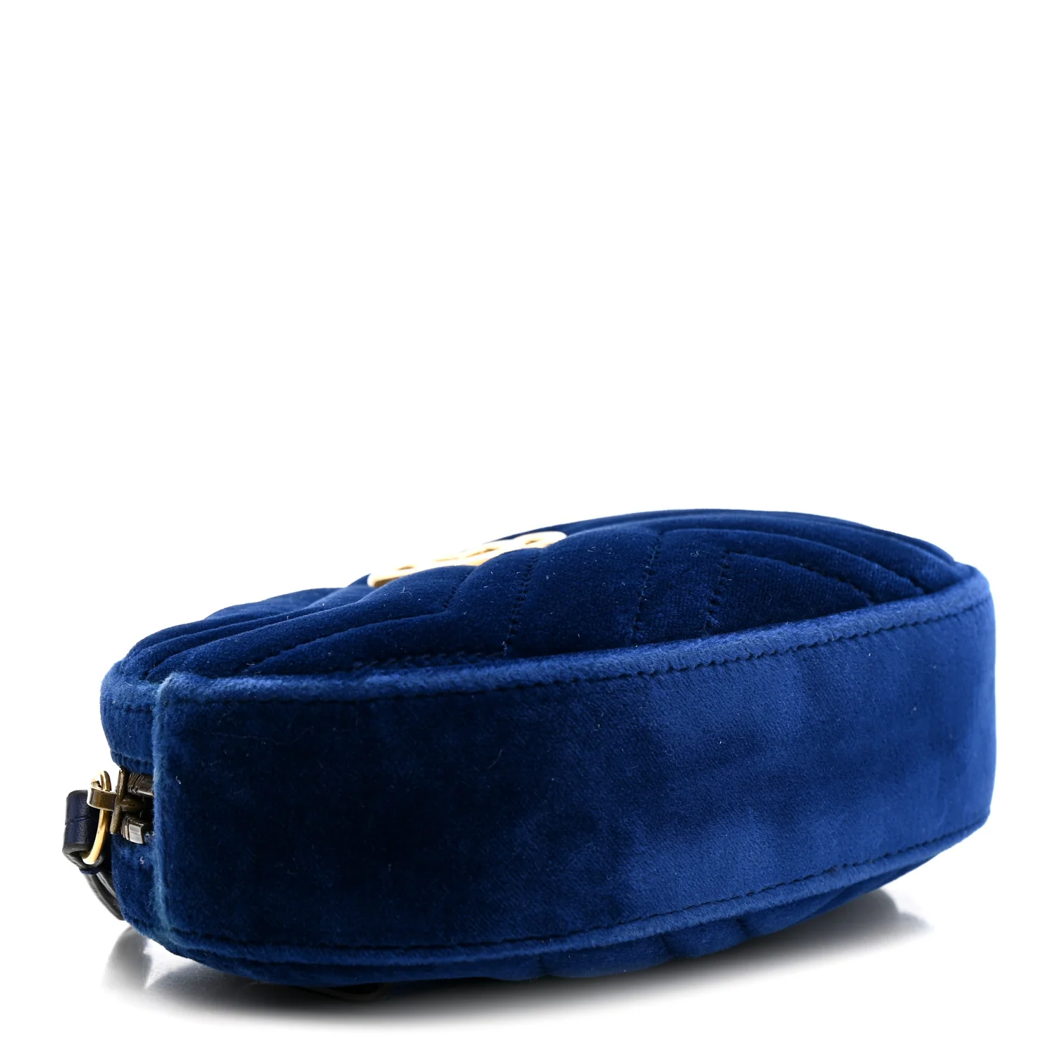 Velvet Matelasse GG Marmont Belt Bag 85 34 Cobalt Blue - Image 4