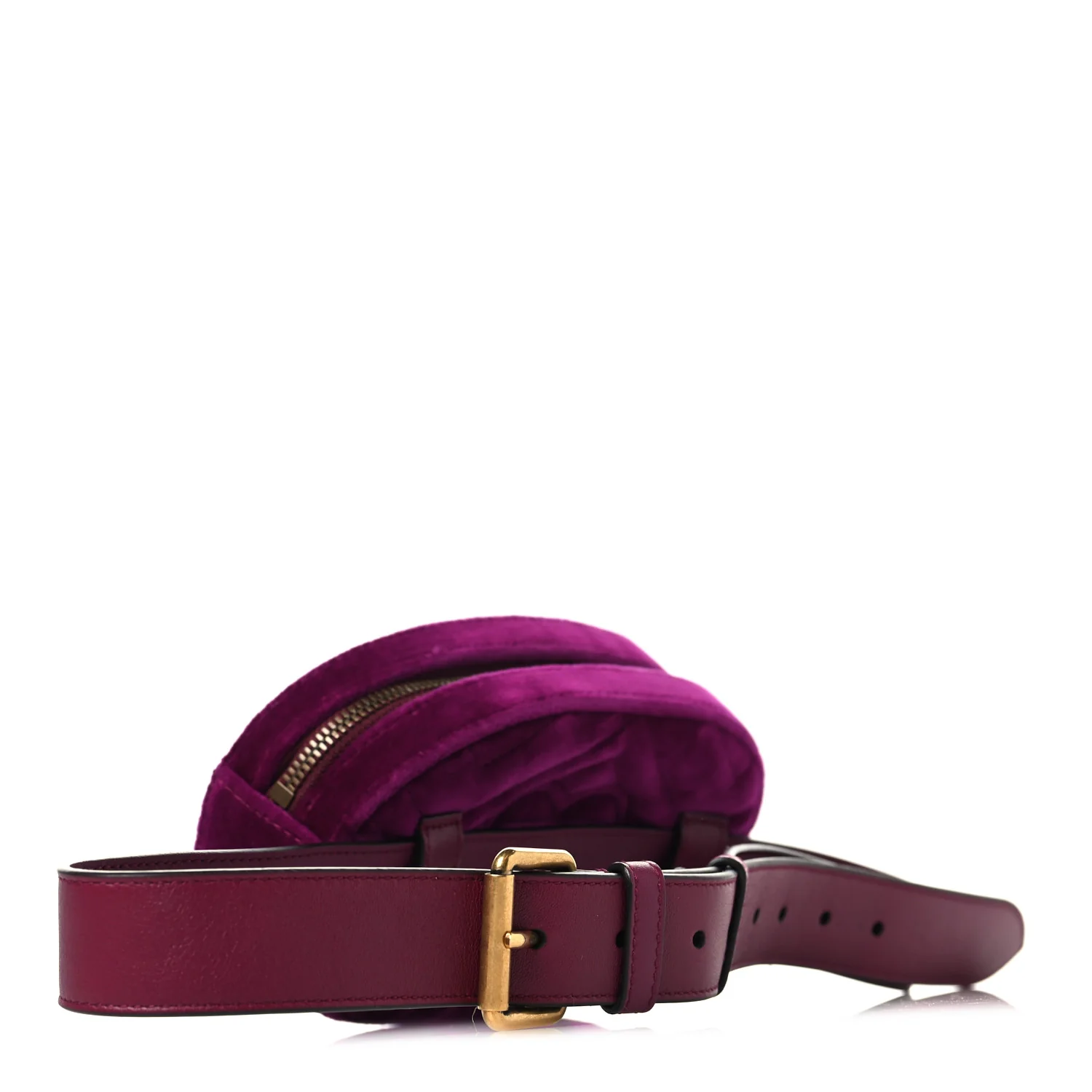 Velvet Matelasse GG Marmont Belt Bag 85 34 Fuchsia Violet Cyclamen - Image 2