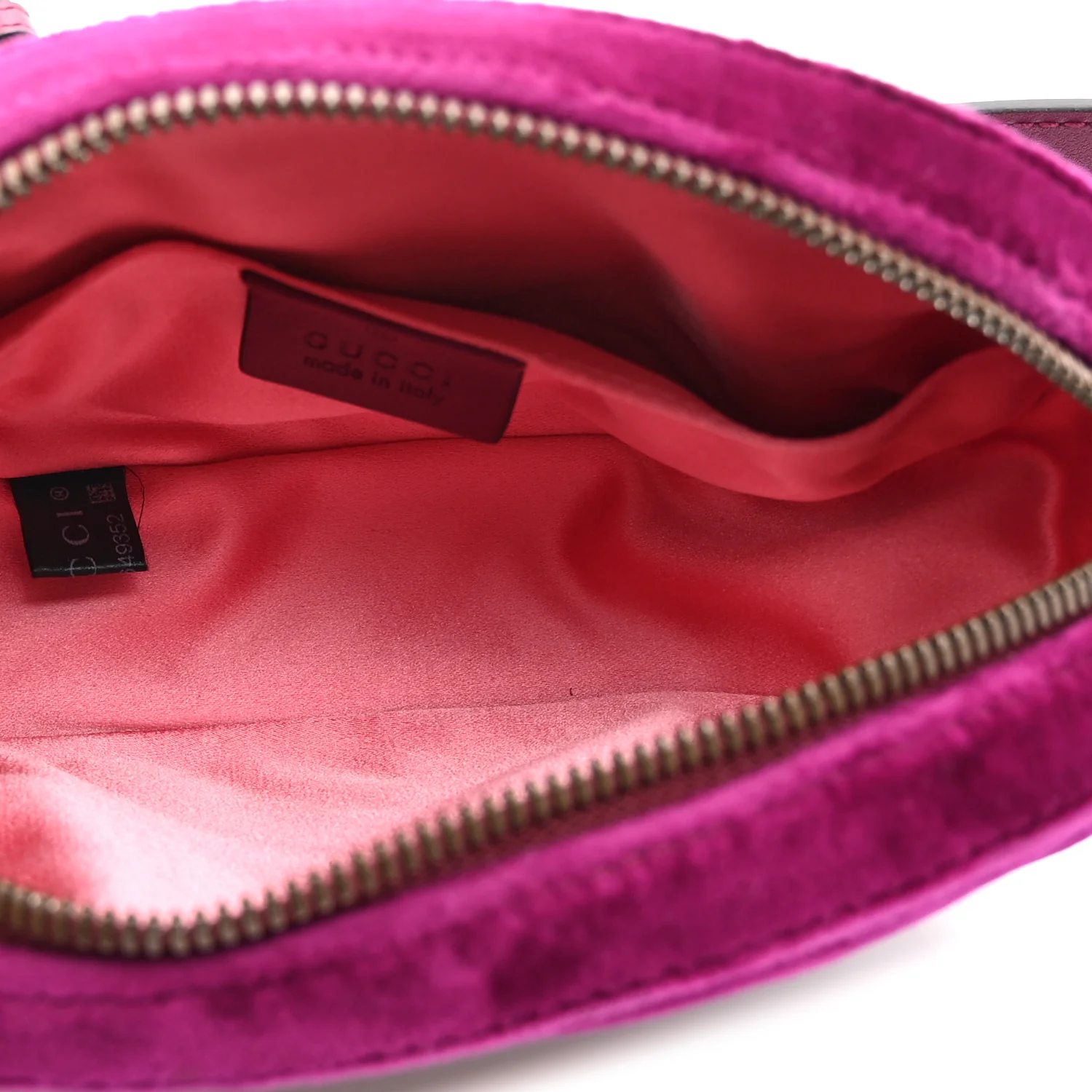 Velvet Matelasse GG Marmont Belt Bag 95 38 Fuchsia Violet Cyclamen - Image 5