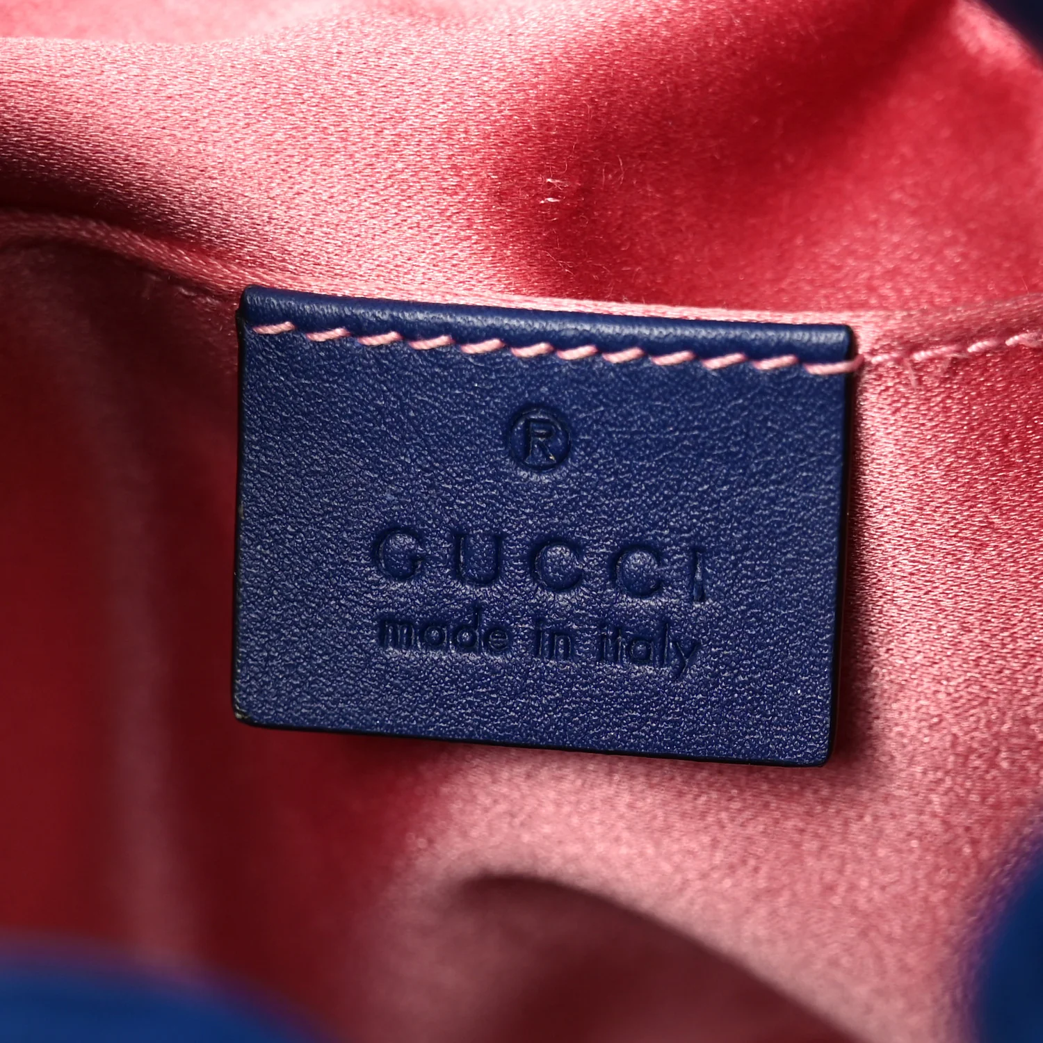 Velvet Matelasse GG Marmont Bucket Bag Cobalt Blue - Image 6