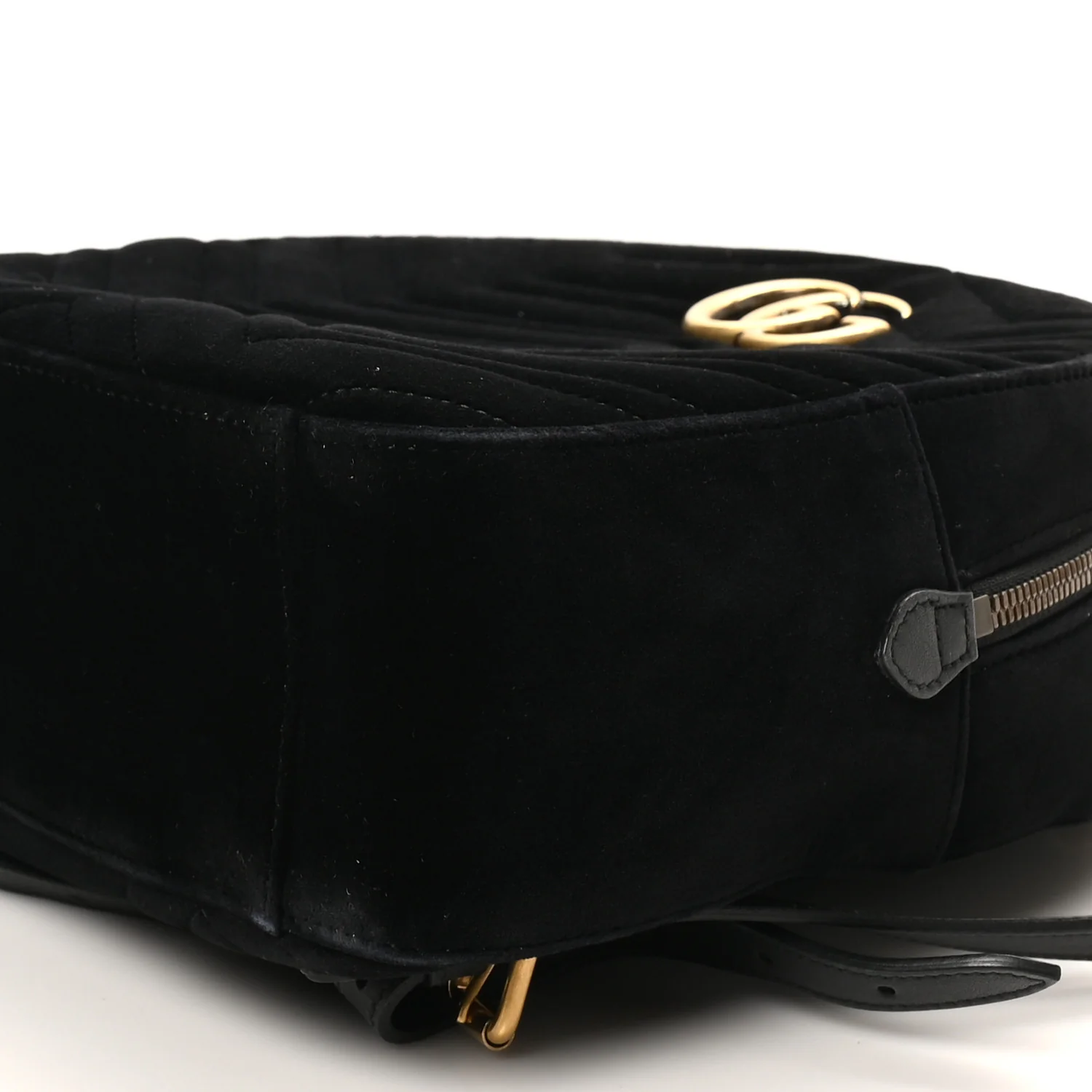 Velvet Matelasse GG Marmont Dome Backpack Black - Image 10