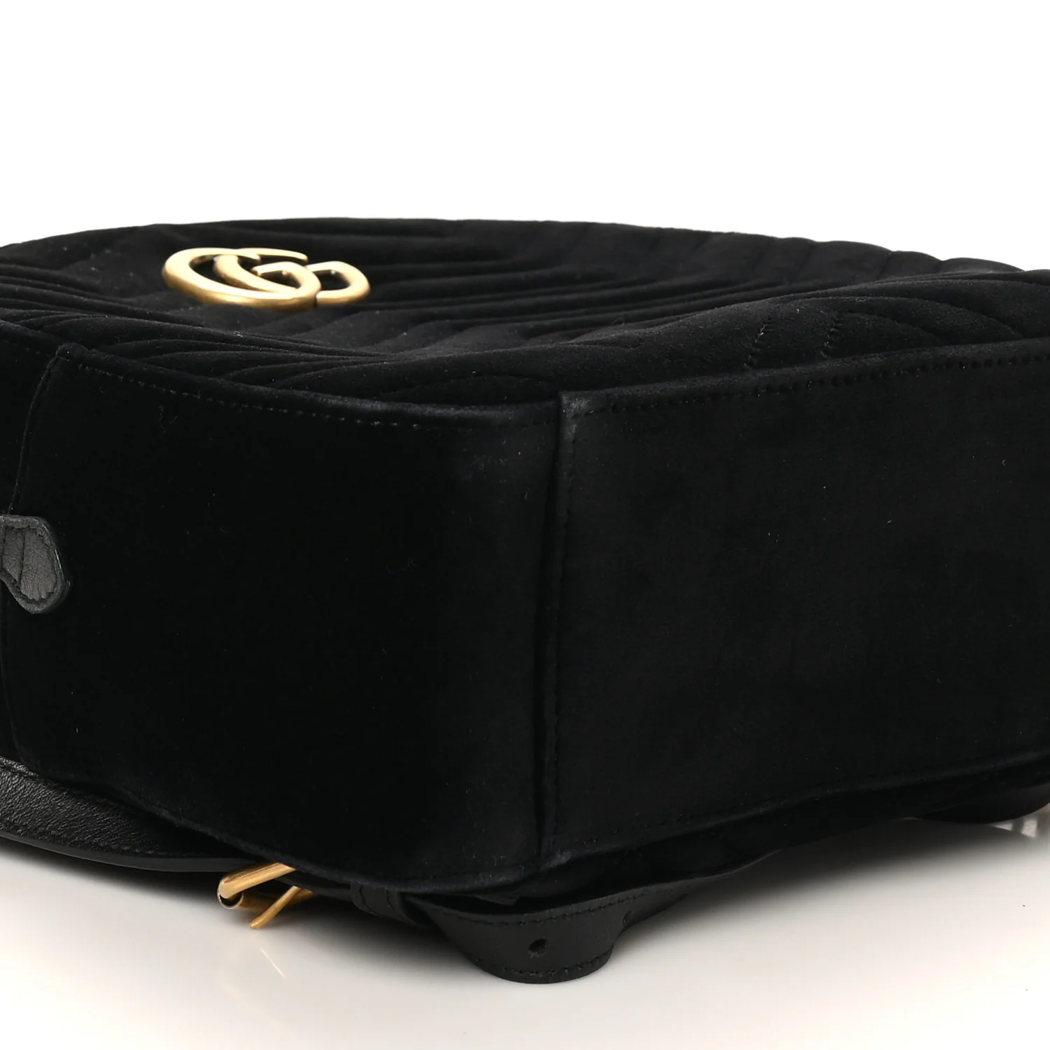 Velvet Matelasse GG Marmont Dome Backpack Black - Image 9