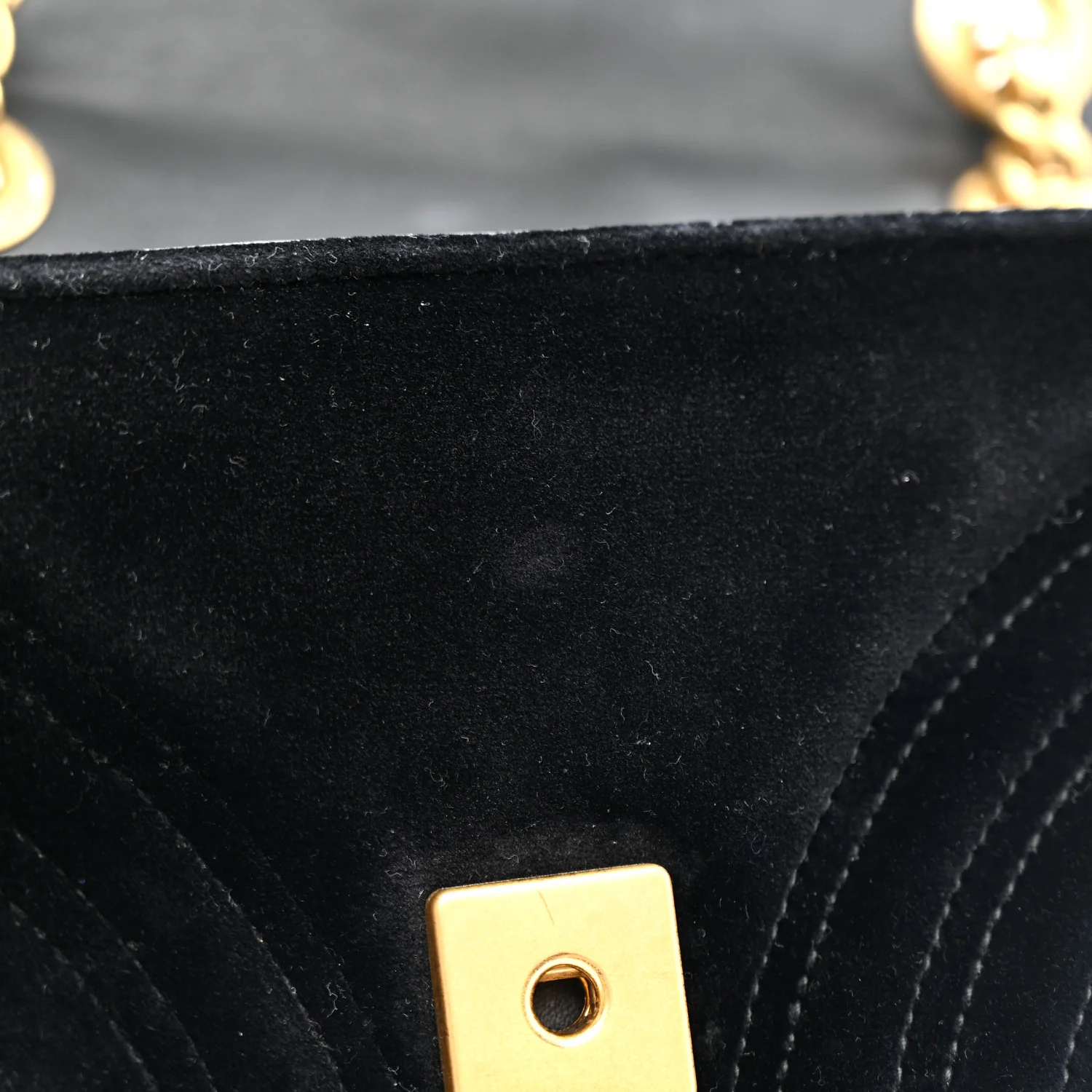 Velvet Matelasse Mini GG Marmont Shoulder Bag Black - Image 13