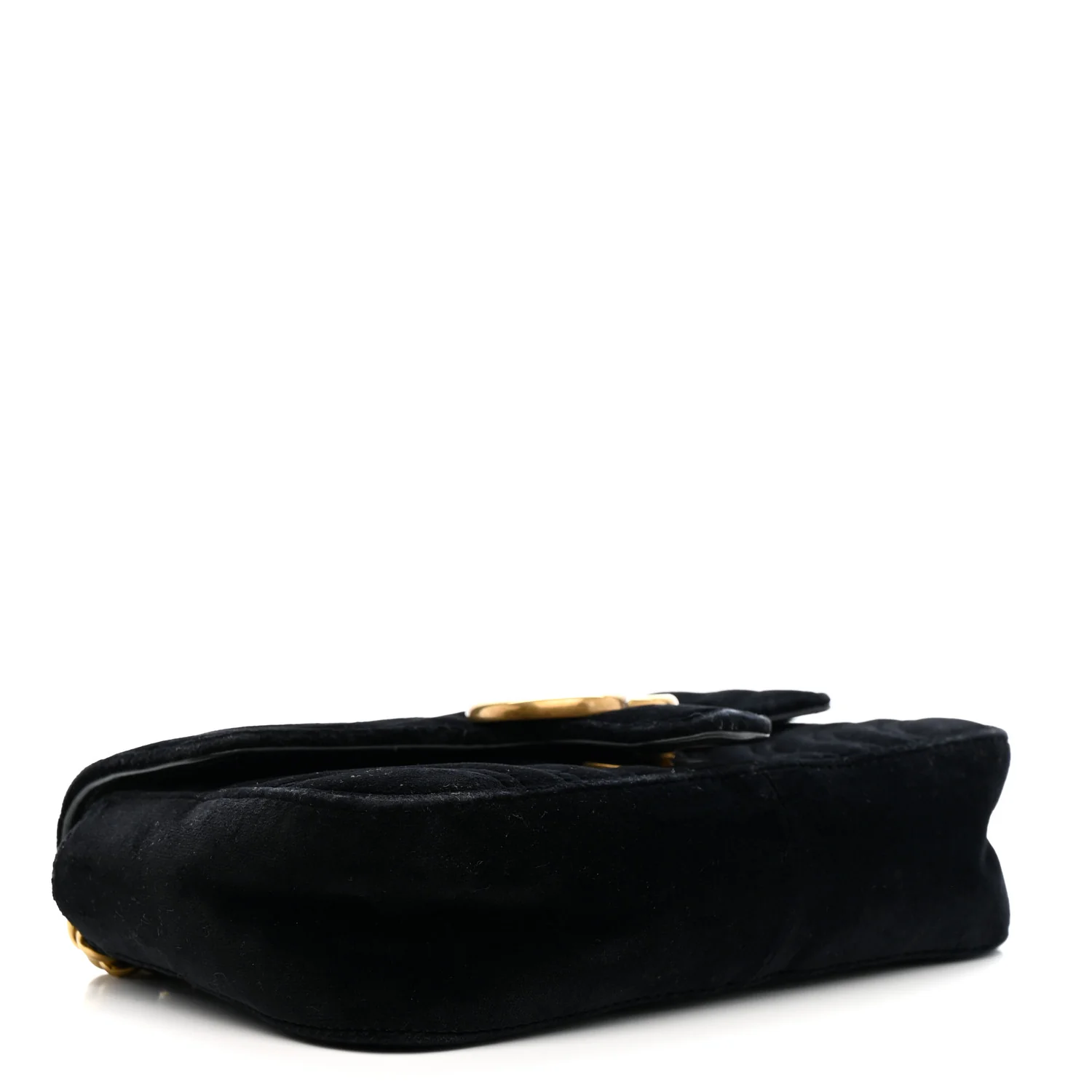 Velvet Matelasse Mini GG Marmont Shoulder Bag Black - Image 4