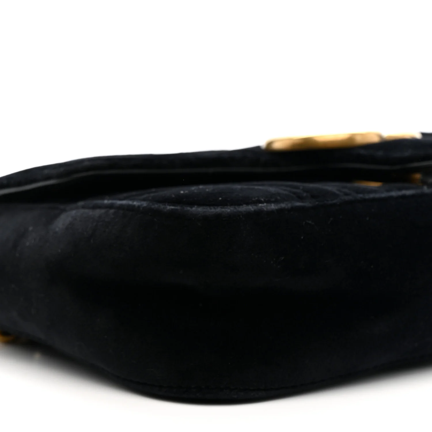 Velvet Matelasse Mini GG Marmont Shoulder Bag Black - Image 9