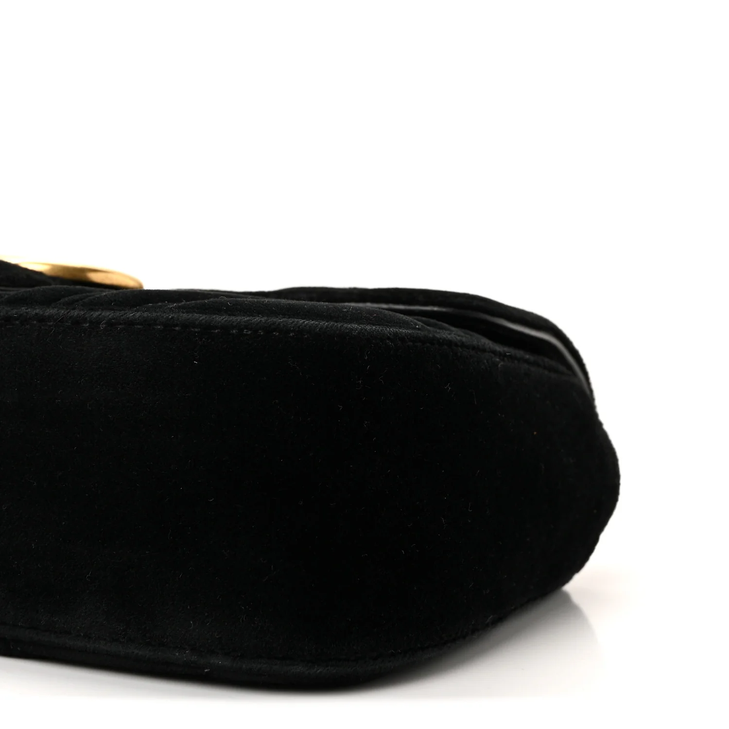 Velvet Matelasse Mini GG Marmont Shoulder Bag Black - Image 10