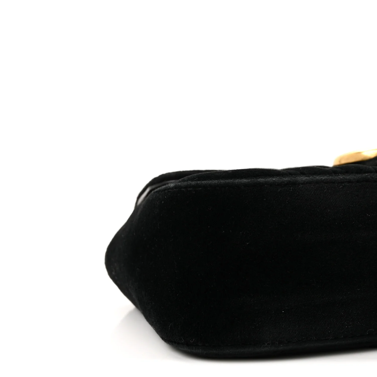 Velvet Matelasse Mini GG Marmont Shoulder Bag Black - Image 9