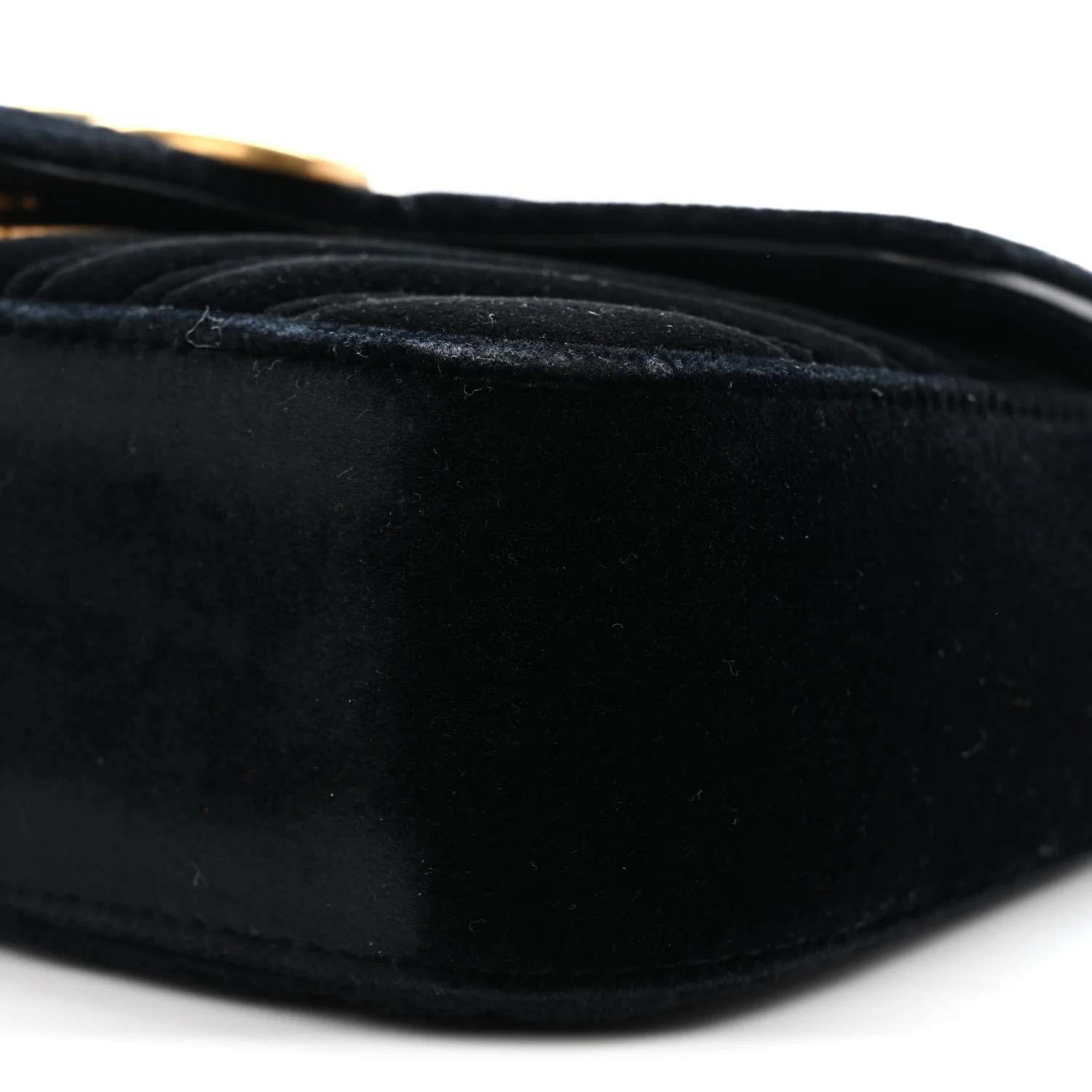 Velvet Matelasse Mini GG Marmont Shoulder Bag Black - Image 10