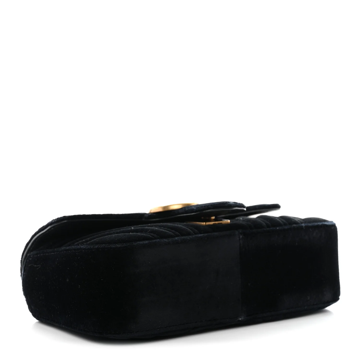 Velvet Matelasse Mini GG Marmont Shoulder Bag Black - Image 4