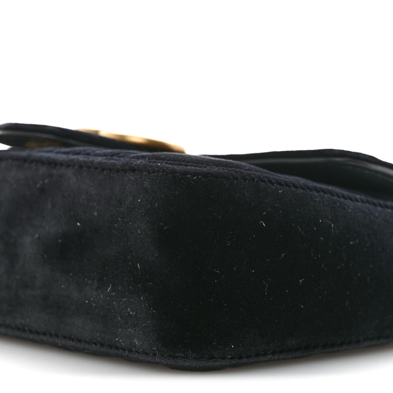 Velvet Matelasse Mini GG Marmont Shoulder Bag Black - Image 10