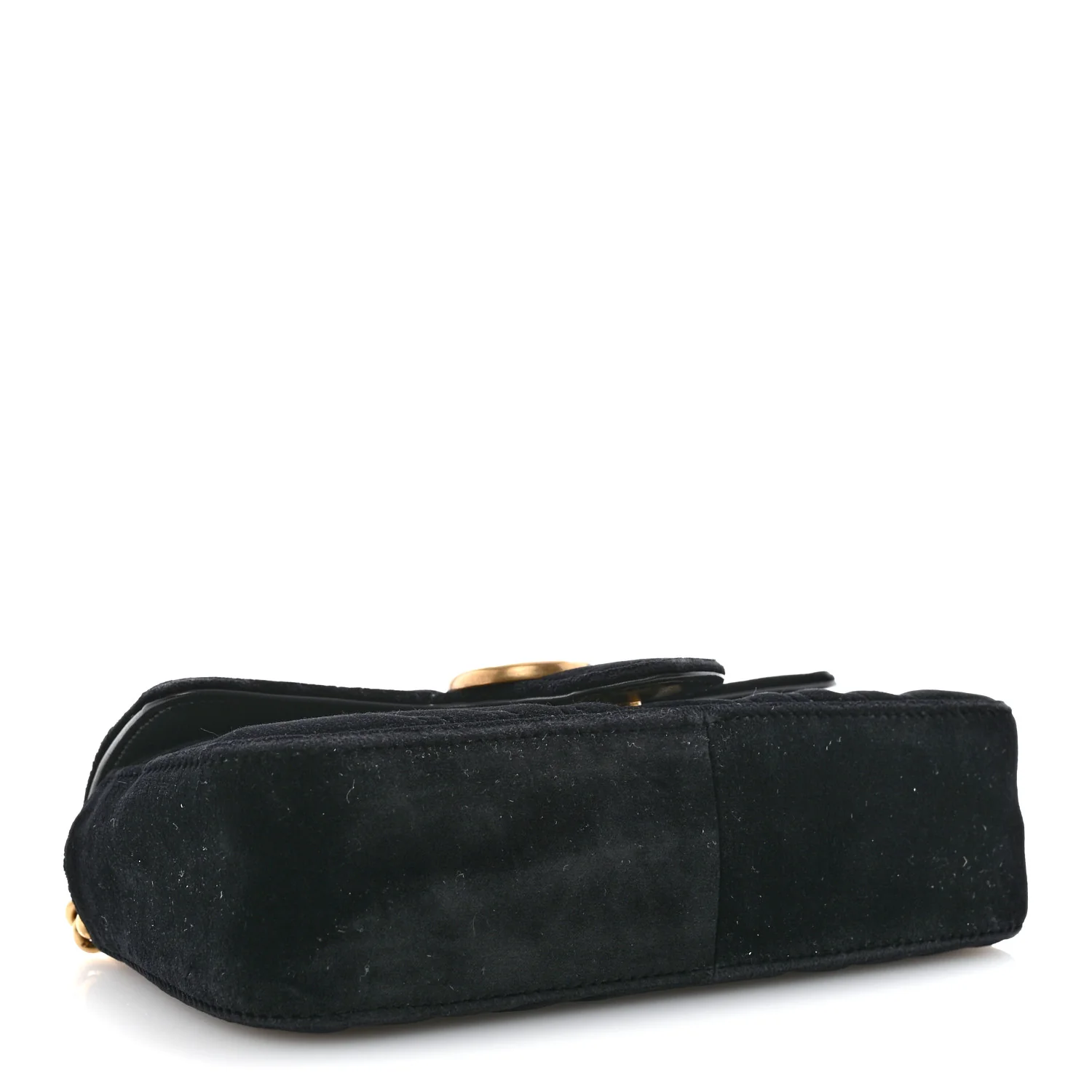 Velvet Matelasse Mini GG Marmont Shoulder Bag Black - Image 4