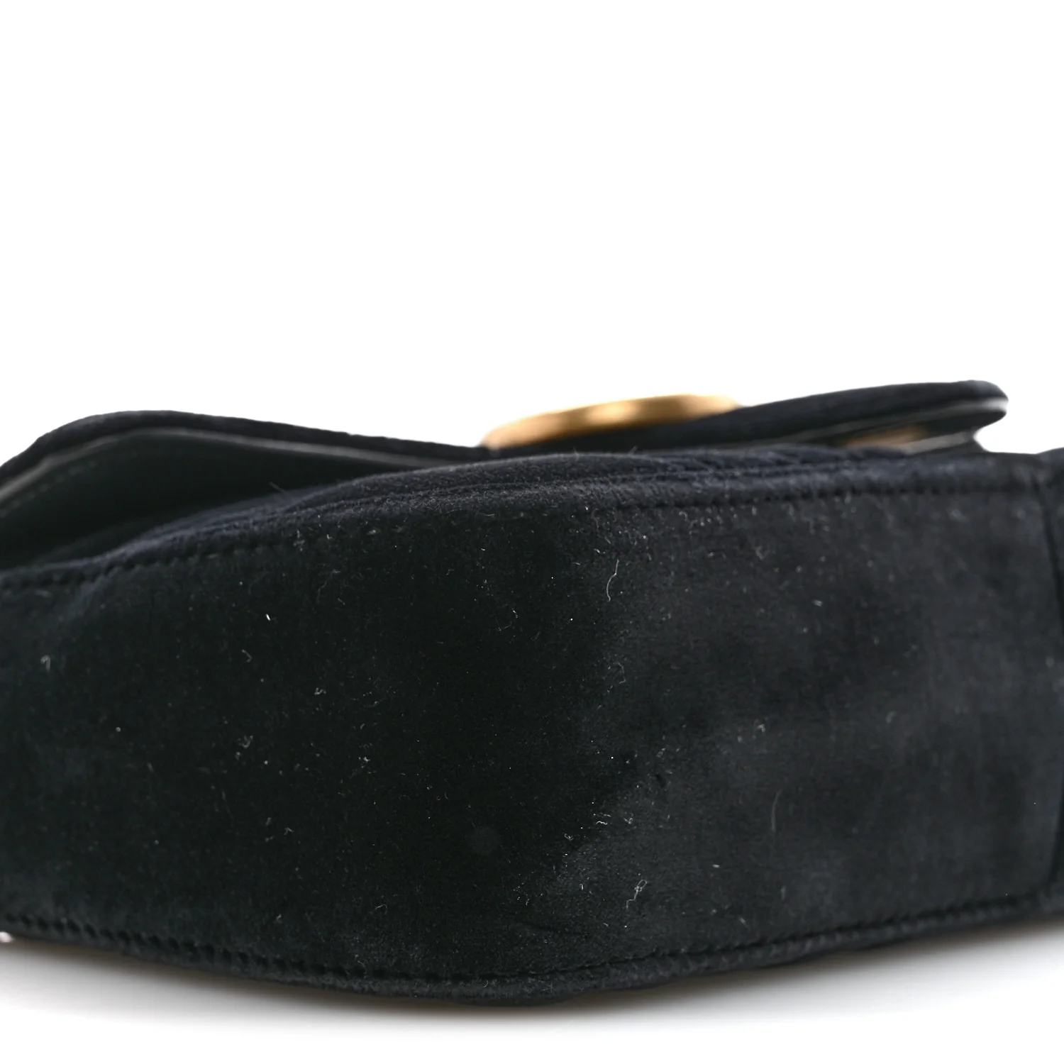 Velvet Matelasse Mini GG Marmont Shoulder Bag Black - Image 9