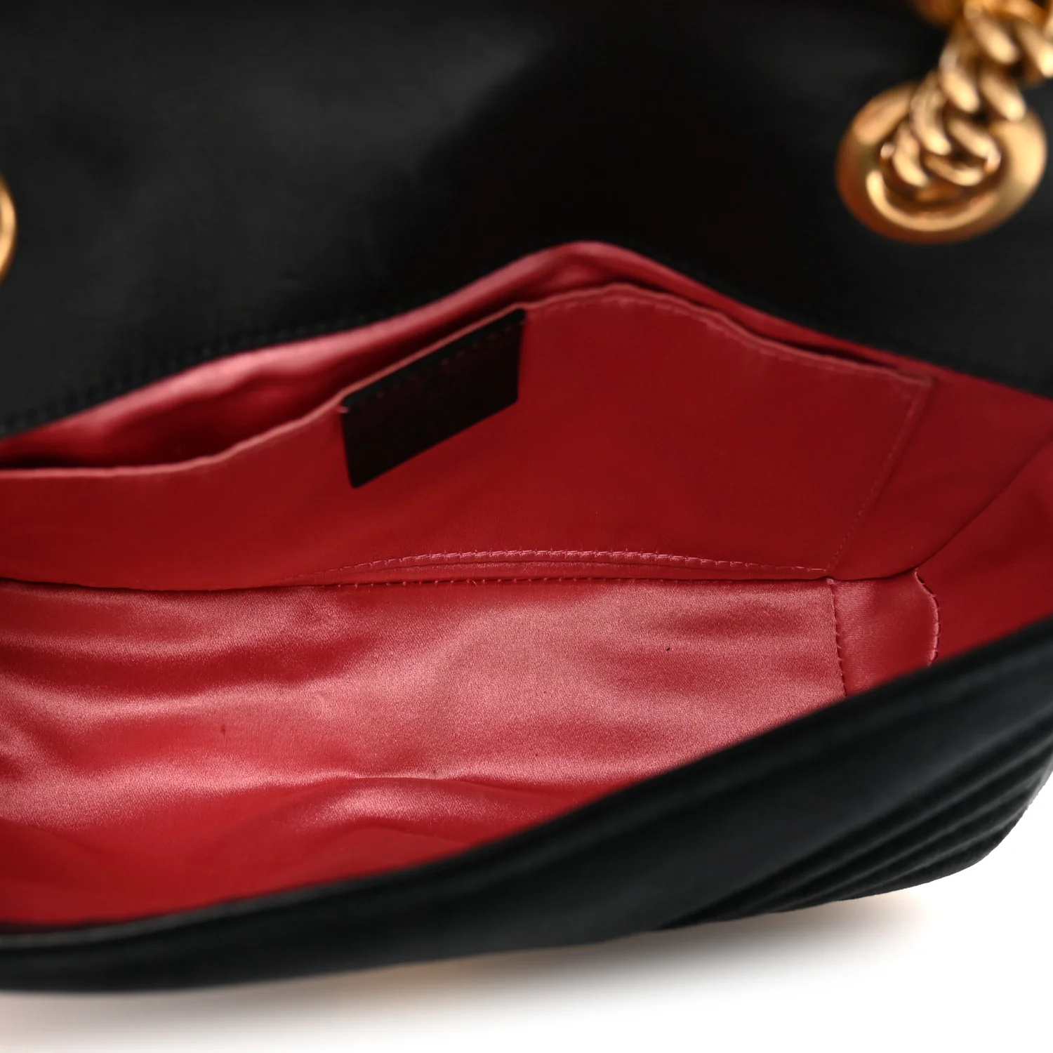Velvet Matelasse Mini GG Marmont Shoulder Bag Black - Image 5
