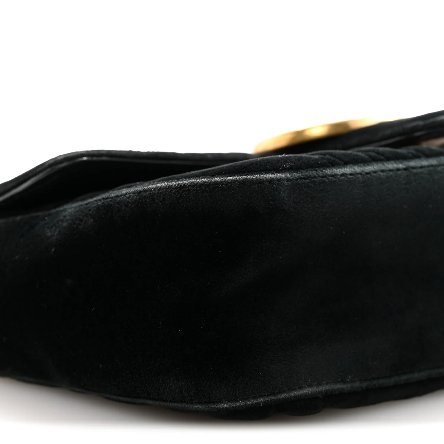 Velvet Matelasse Mini GG Marmont Shoulder Bag Black - Image 9