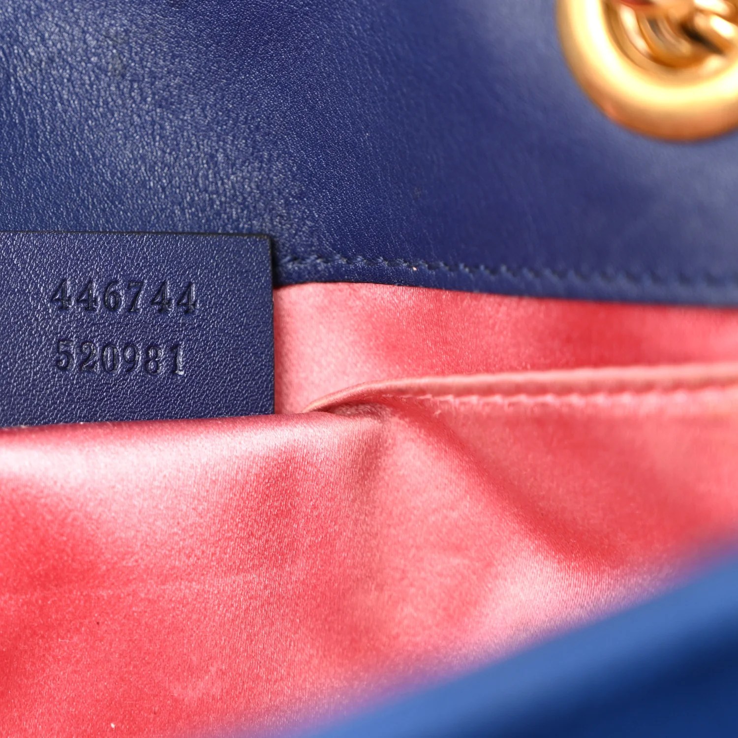 Velvet Matelasse Mini GG Marmont Shoulder Bag Cobalt Blue - Image 7