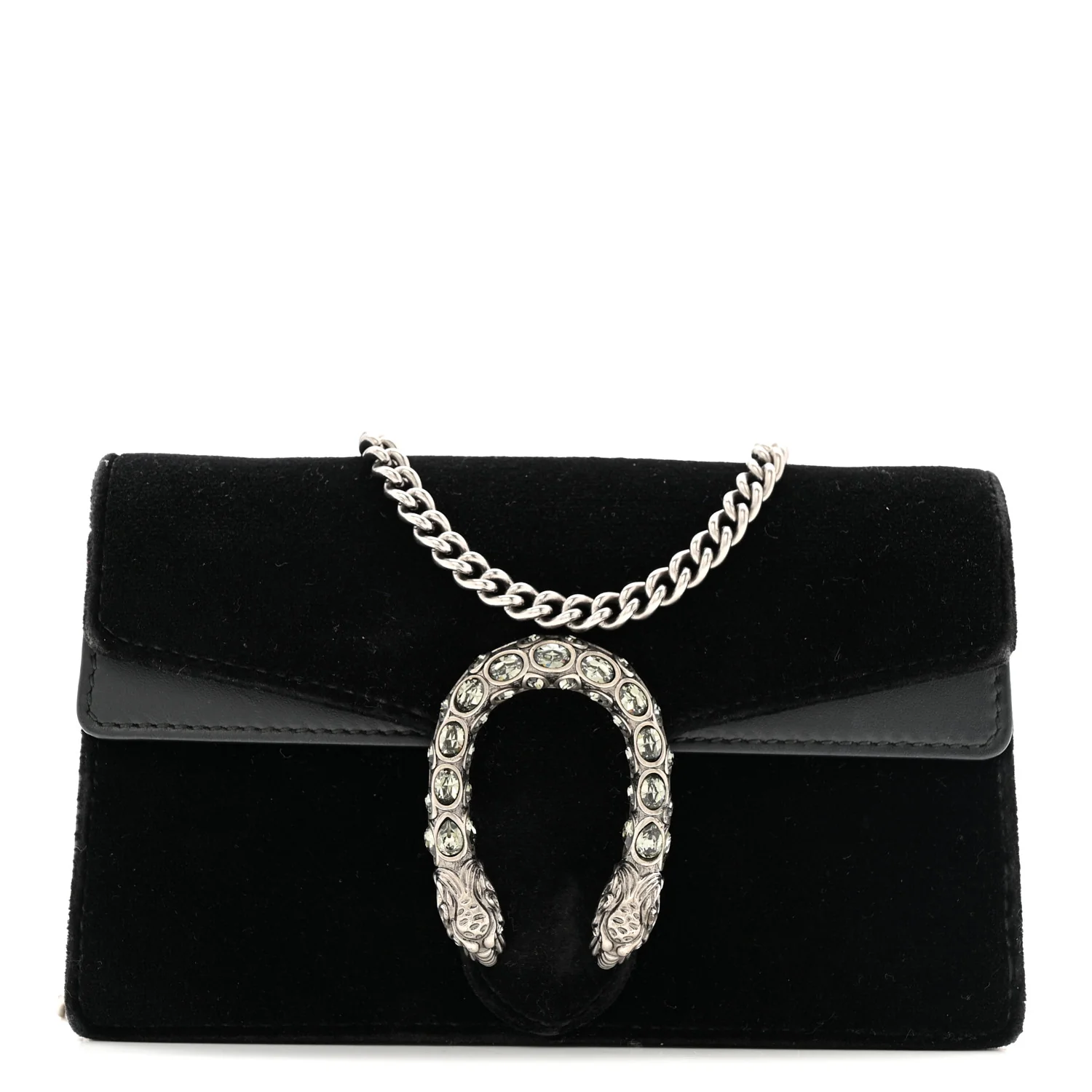 Velvet Super Mini Dionysus Shoulder Bag Black