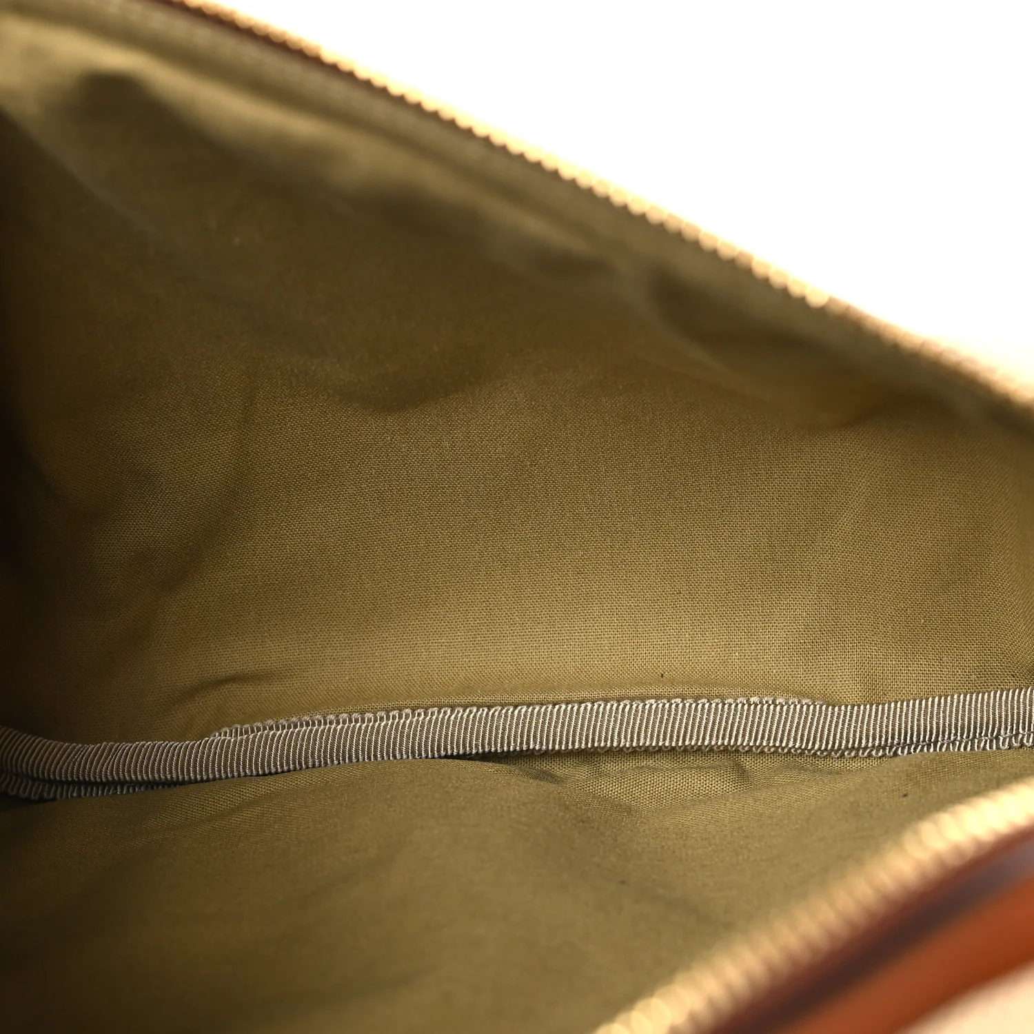 Vintage Canvas Web Belt Bag Sand Cuir - Image 5