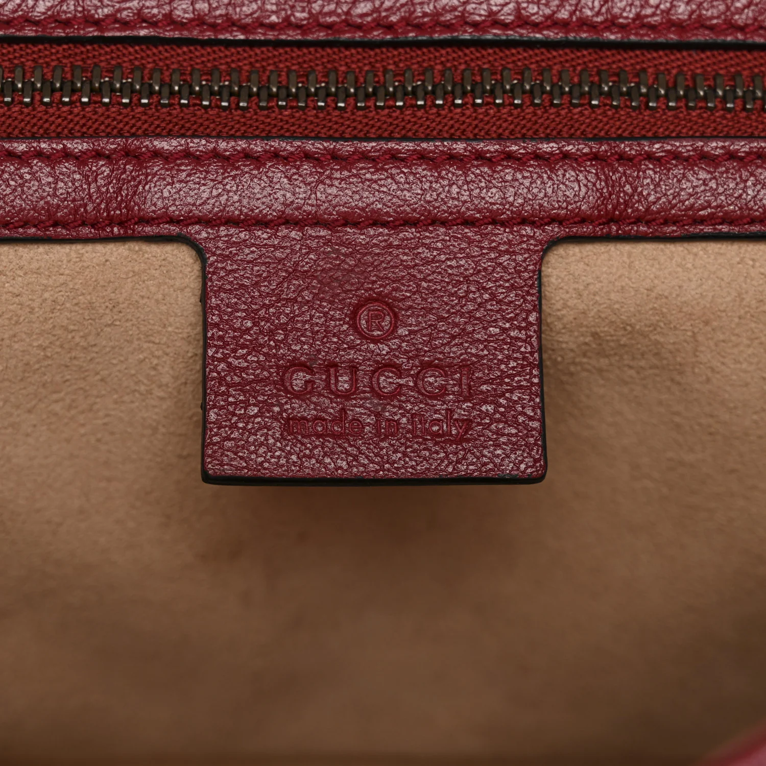 Vintage Effect Calfskin Matelasse Diagonal Small Torchon GG Marmont Shoulder Bag Black Romantic Cherry - Image 6