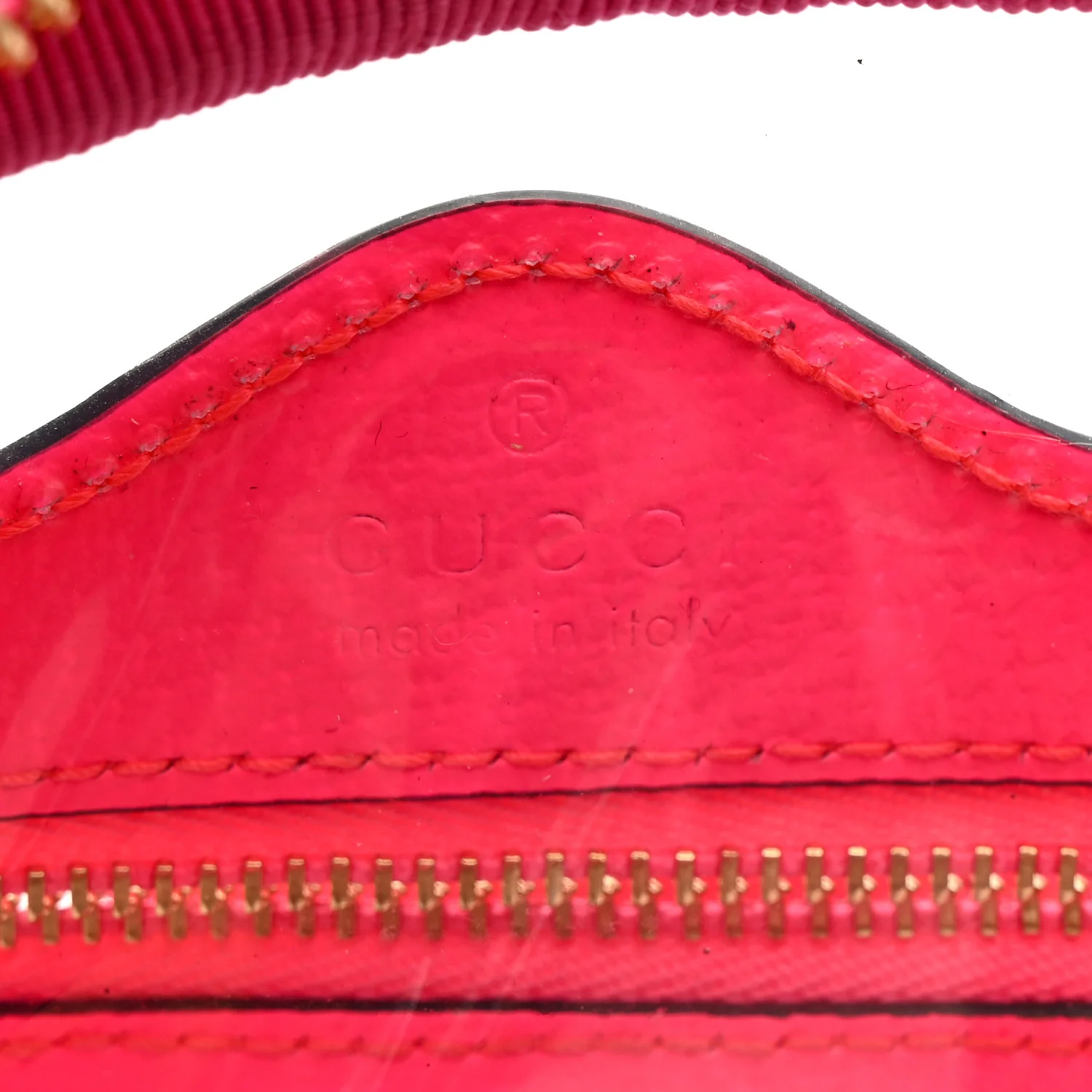 Vinyl Web Mini Ophidia Transparent Shoulder Bag Fluorescent Fuchsia - Image 10