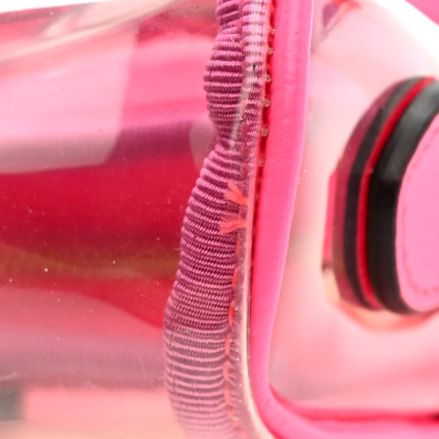Vinyl Web Mini Ophidia Transparent Shoulder Bag Fluorescent Fuchsia - Image 24