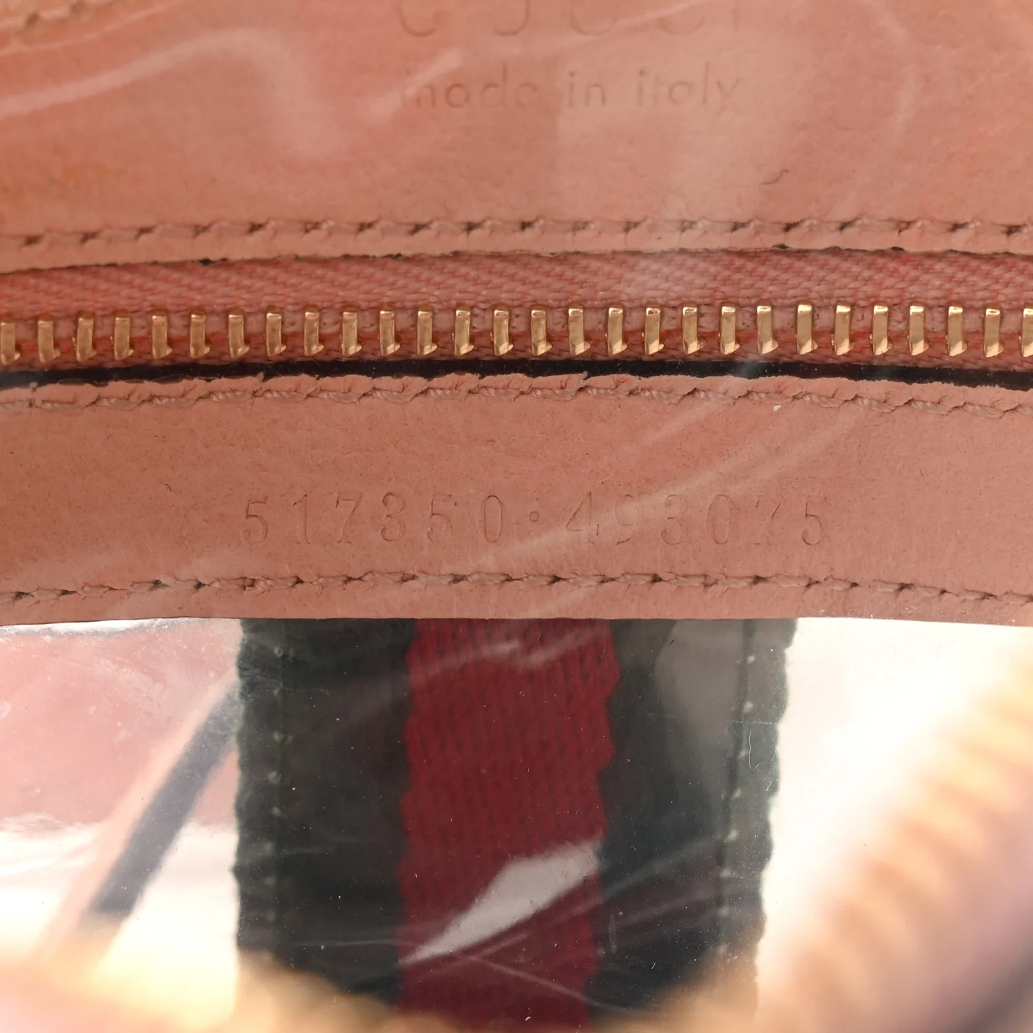 Vinyl Web Mini Ophidia Transparent Shoulder Bag Perfect Pink - Image 18