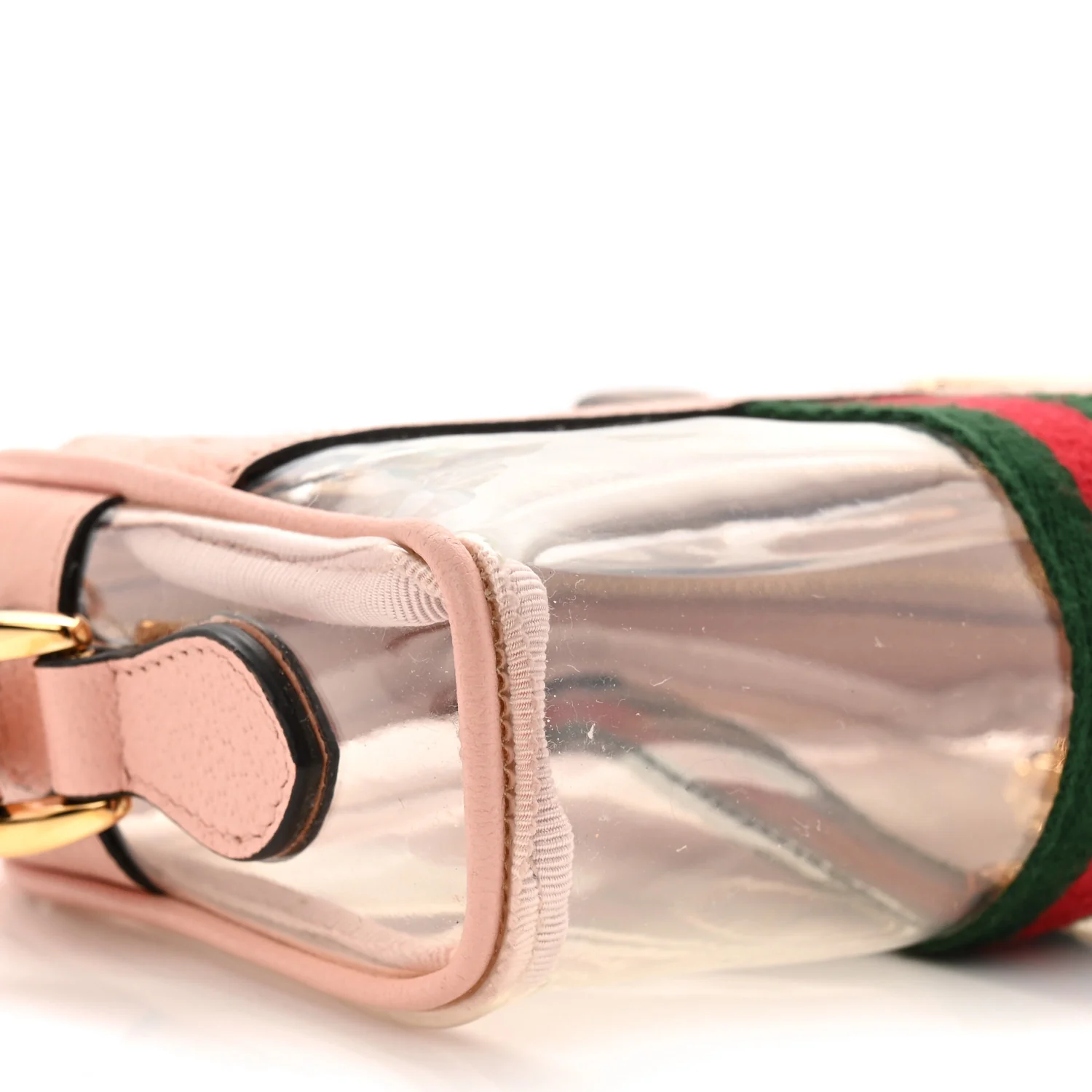 Vinyl Web Mini Ophidia Transparent Shoulder Bag Perfect Pink - Image 23