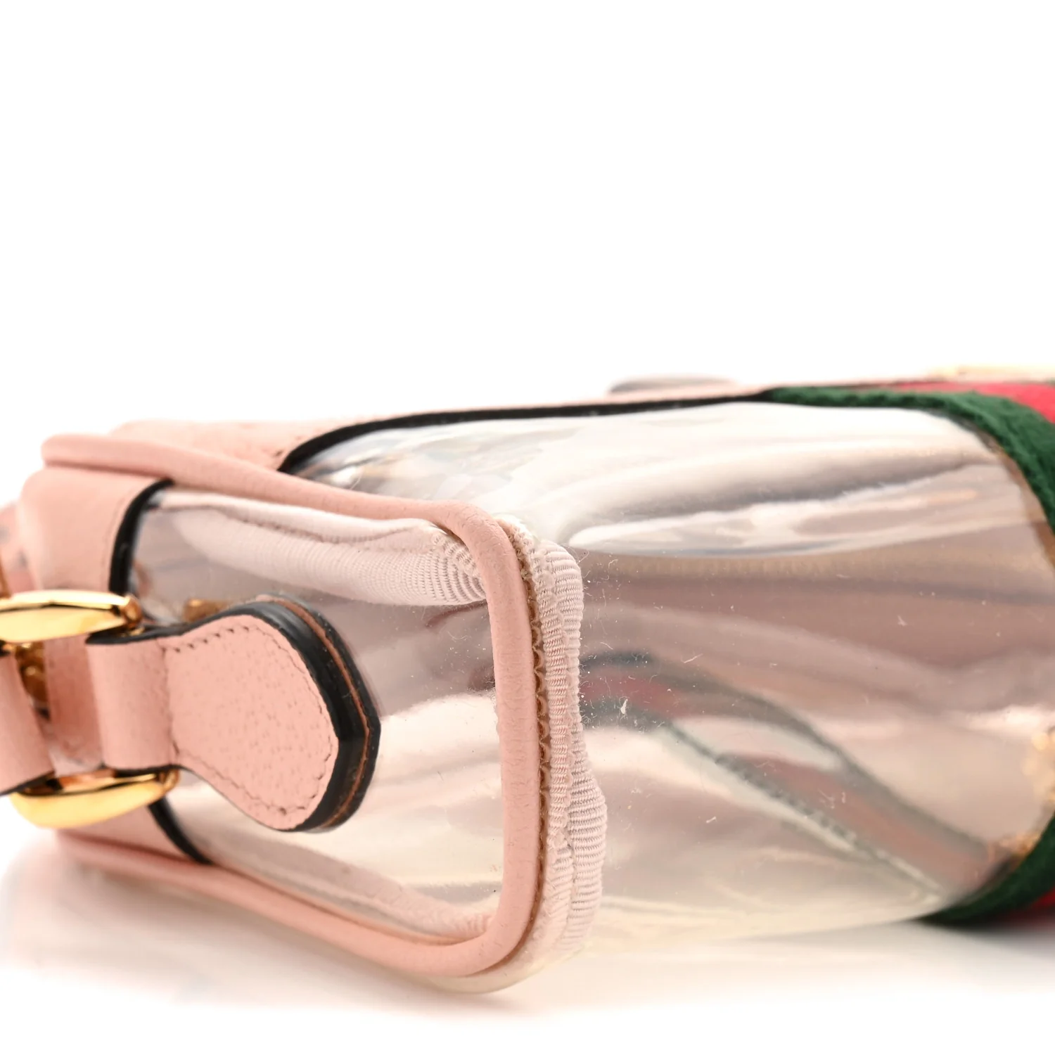 Vinyl Web Mini Ophidia Transparent Shoulder Bag Perfect Pink - Image 25