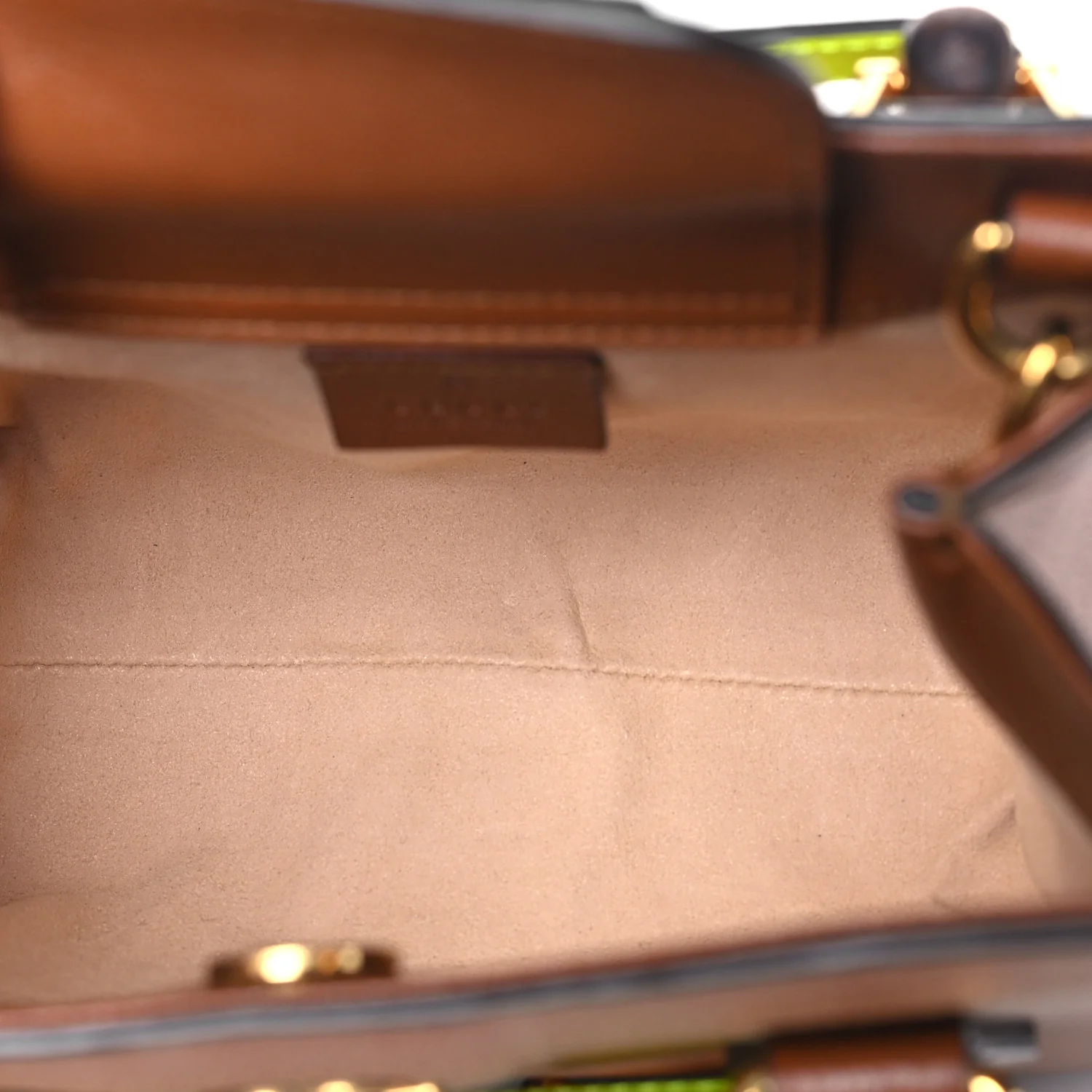 Wonka Grain Calfskin Mini Diana Tote Bag Cuir Yellow Fluo - Image 5