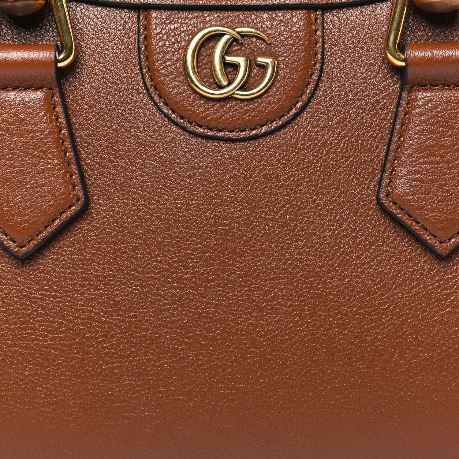 Wonka Grain Calfskin Mini Diana Tote Bag Cuir Yellow Fluo - Image 7