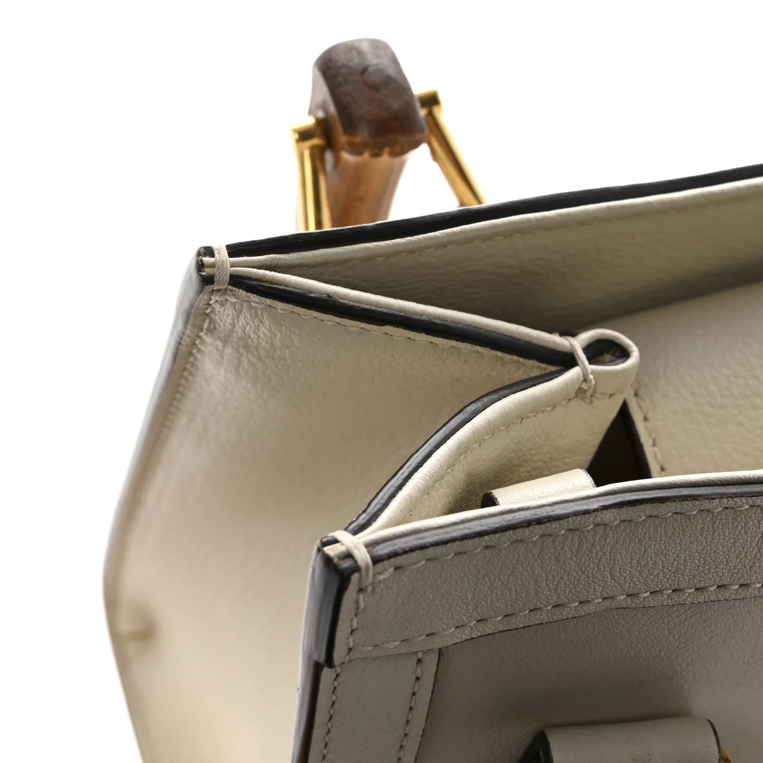 Wonka Grain Calfskin Mini Diana Tote Bag Mystic White - Image 11