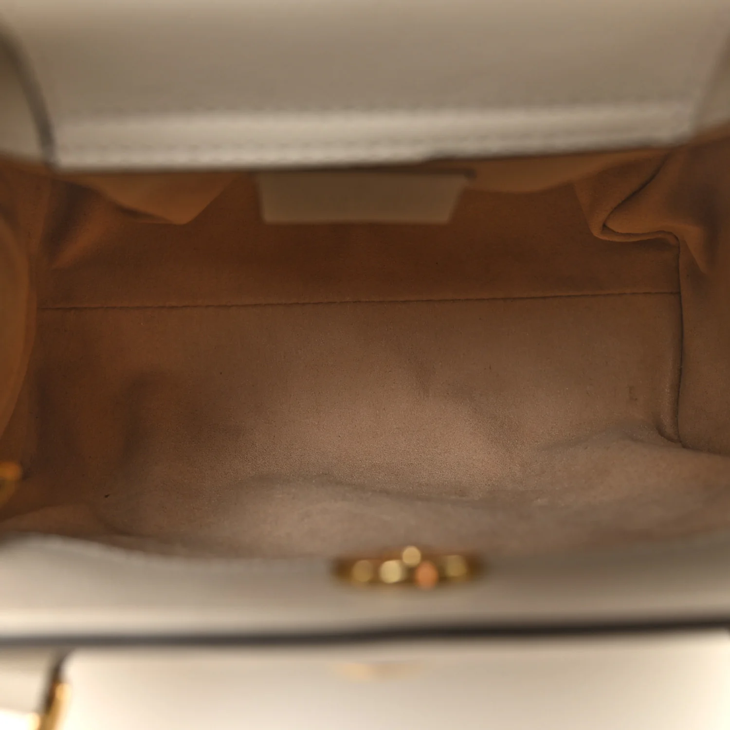 Wonka Grain Calfskin Mini Diana Tote Bag Mystic White - Image 5
