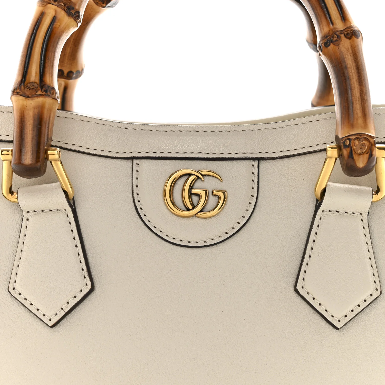 Wonka Grain Calfskin Mini Diana Tote Bag Mystic White - Image 8