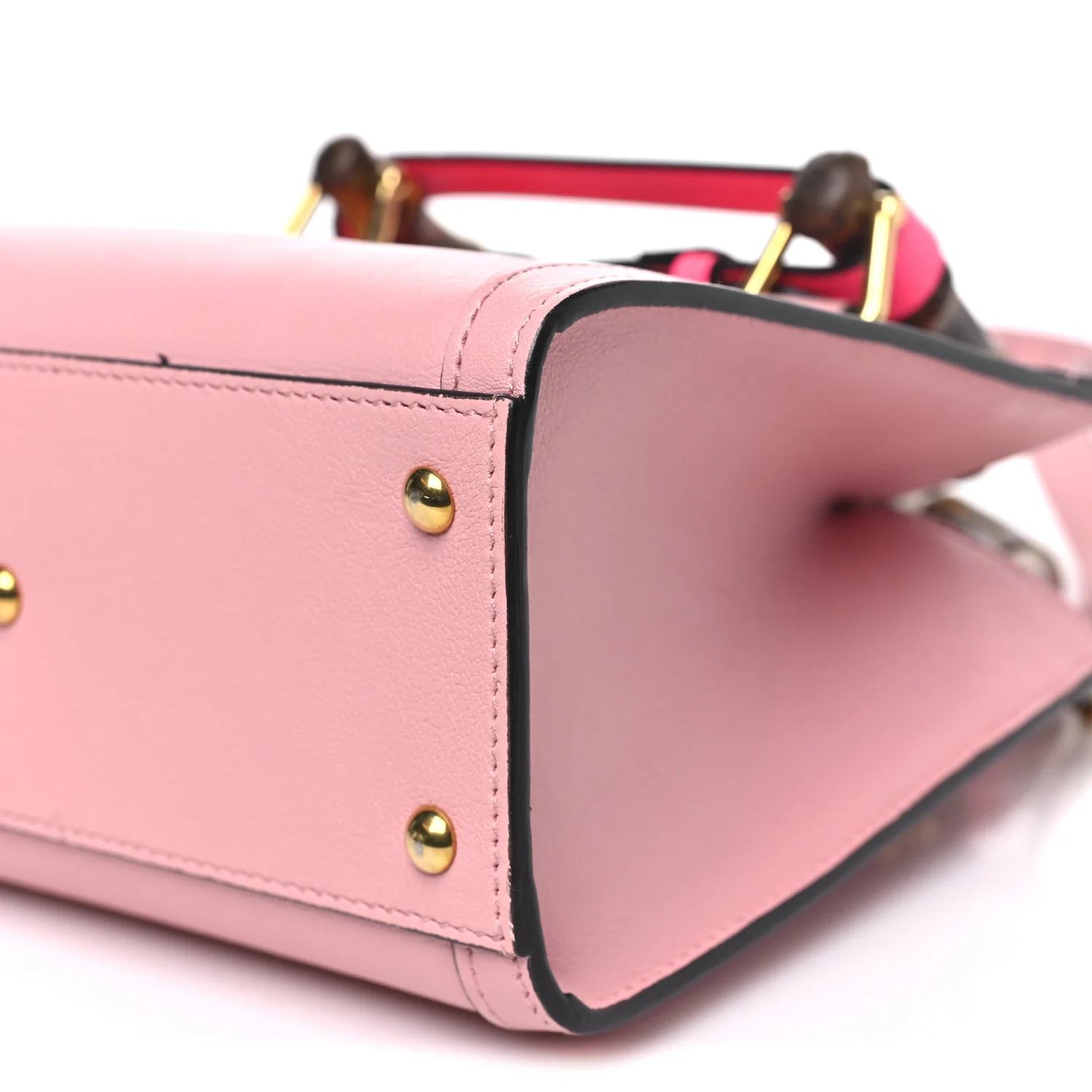 Wonka Grain Calfskin Mini Diana Tote Bag Wild Rose Fuxia Fluo - Image 10