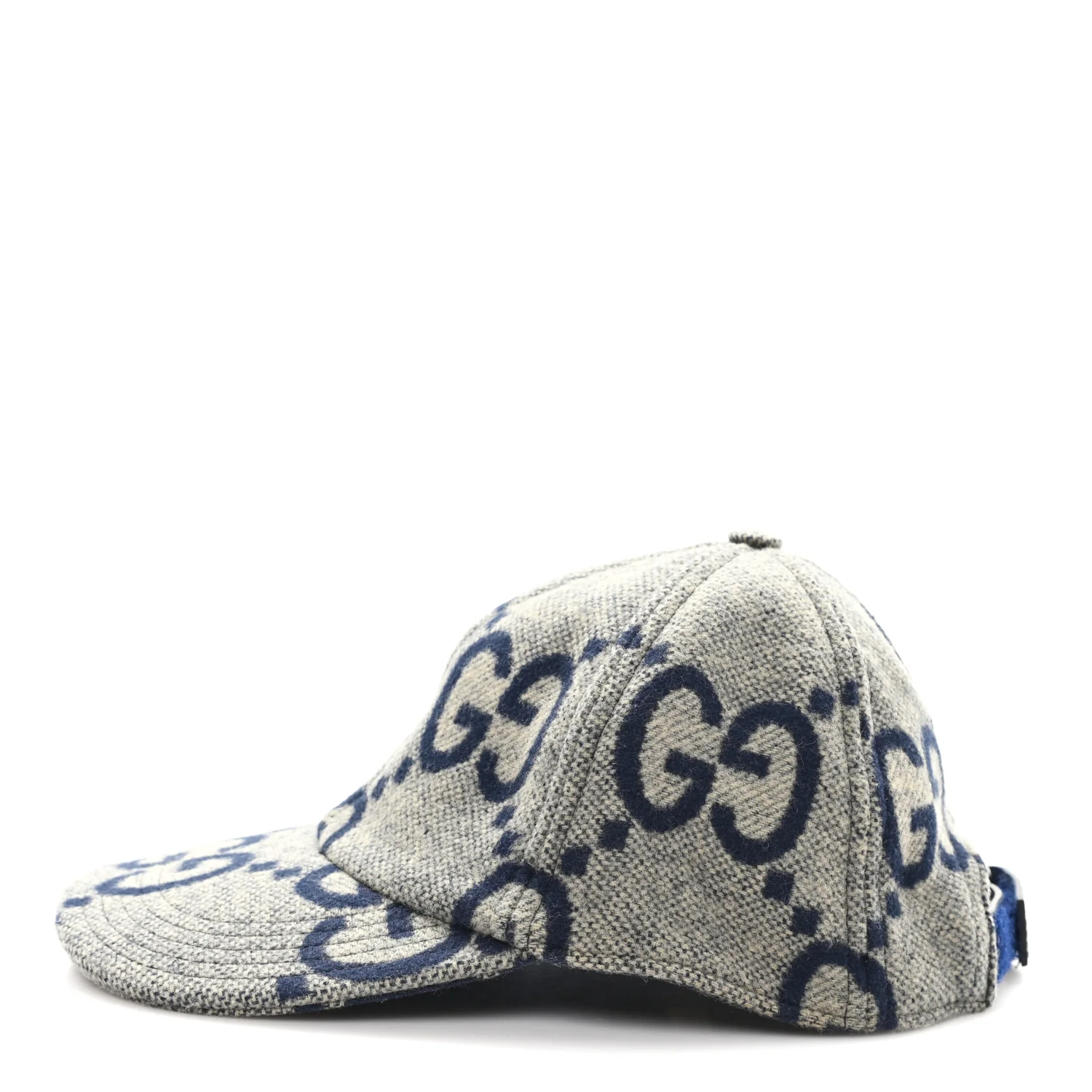 Wool Monogram Jumbo GG Antonio Baseball Hat M Grey - Image 4