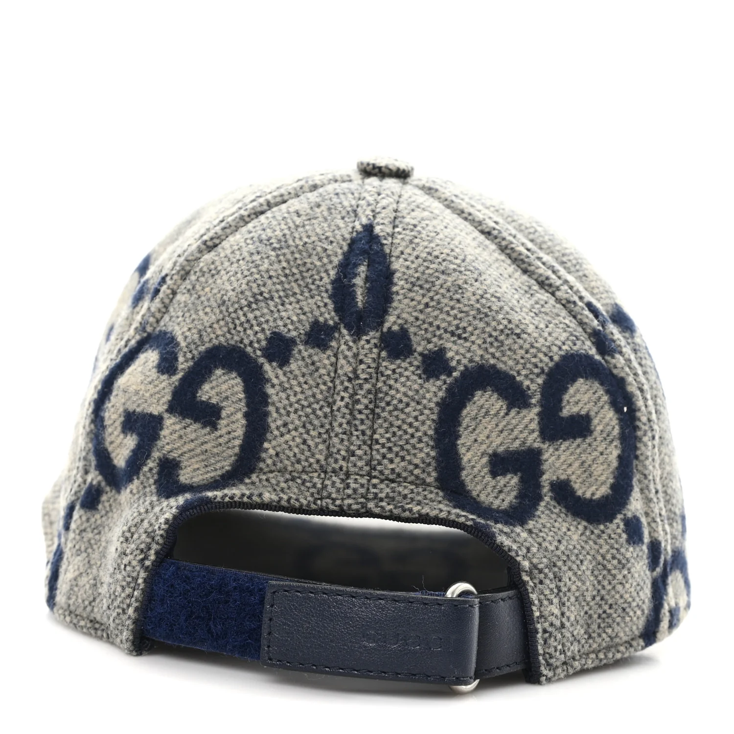 Wool Monogram Jumbo GG Antonio Baseball Hat M Grey - Image 5