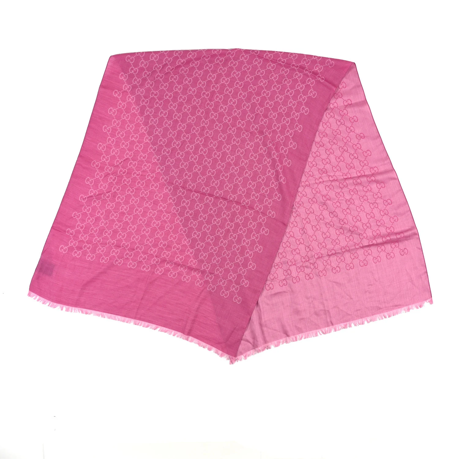 Wool Silk GG Monogram GGNat Scarf Roseate - Image 2