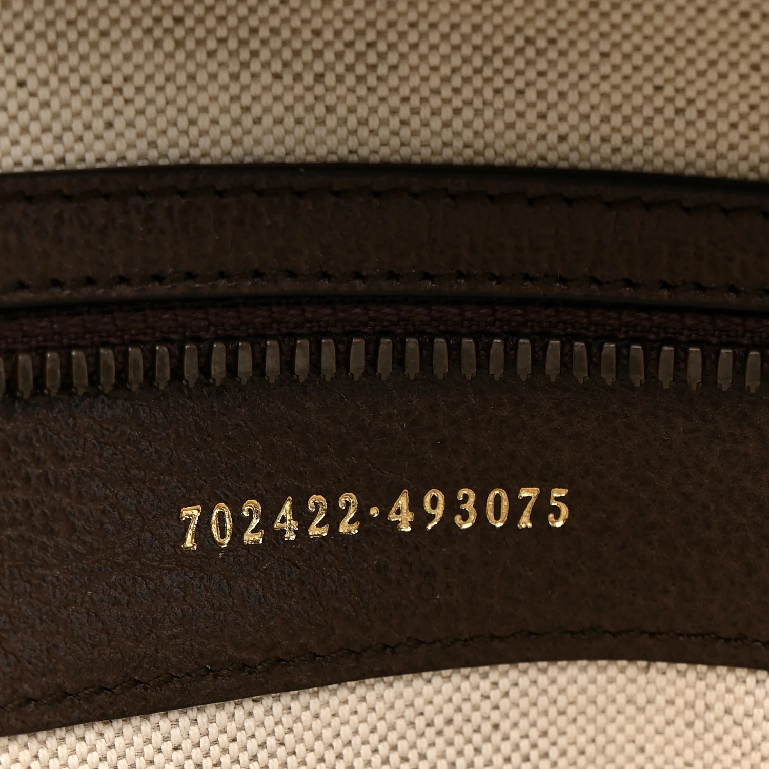 X ADIDAS Canvas Textured Dollar Calfskin Web GG Monogram Trefoil Large Bowling Bag Beige Brown Multicolor - Image 6