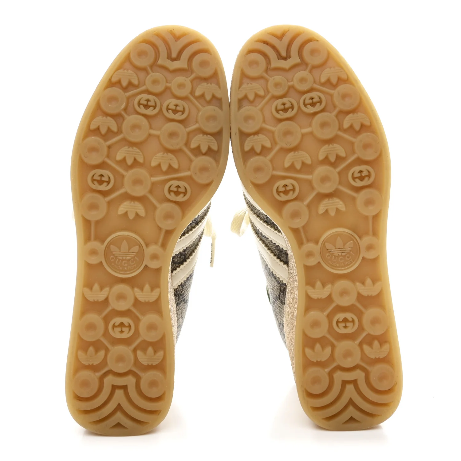 X ADIDAS GG Supreme Monogram Gazelle Wedge Sneakers 36.5 Beige Ebony Off White New Shamarock - Image 6