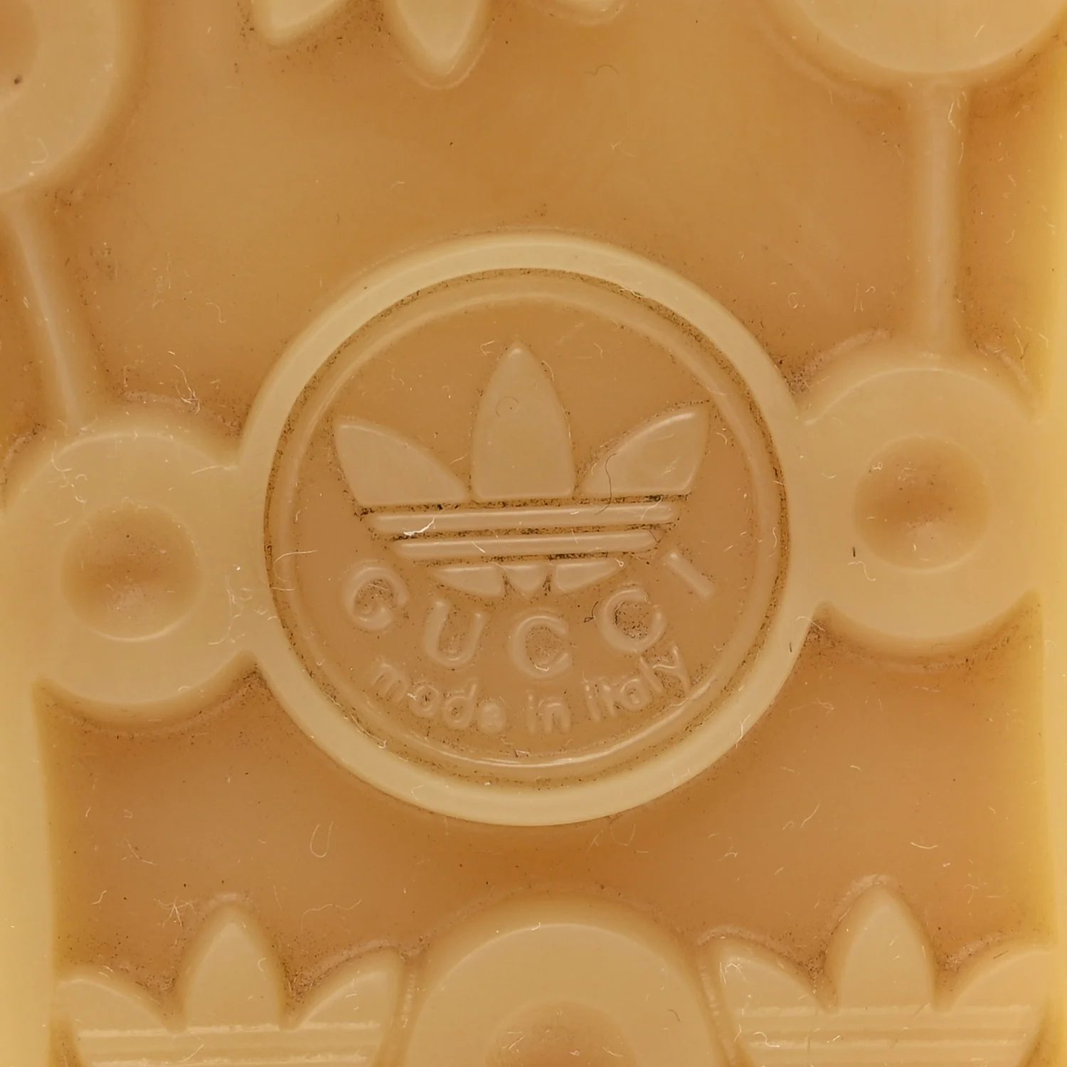X ADIDAS GG Supreme Monogram Gazelle Wedge Sneakers 36.5 Beige Ebony Off White New Shamarock - Image 7