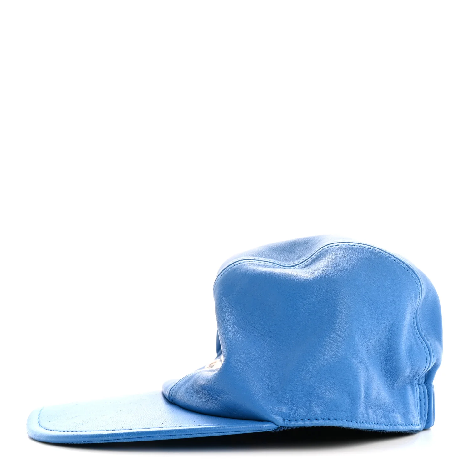X ADIDAS Lambskin Trefoil Stefanos Baseball Hat S Blue - Image 4