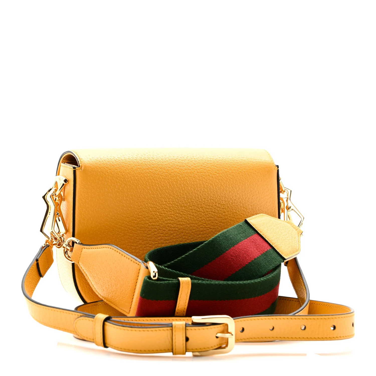 X ADIDAS Textured Dollar Calfskin Web Trefoil Mini Horsebit 1955 Shoulder Bag Crop Black - Image 3