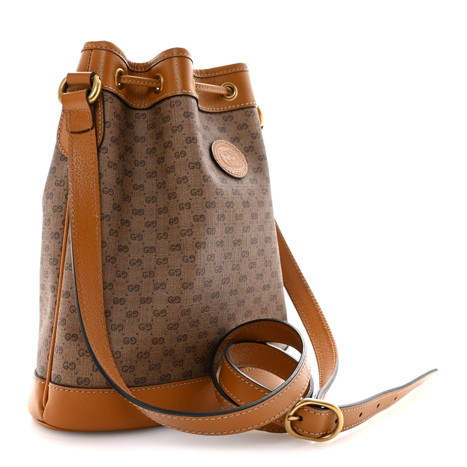 X DISNEY Mini Vintage GG Supreme Monogram Bucket Bag Beige Vintage Sun Oil - Image 3