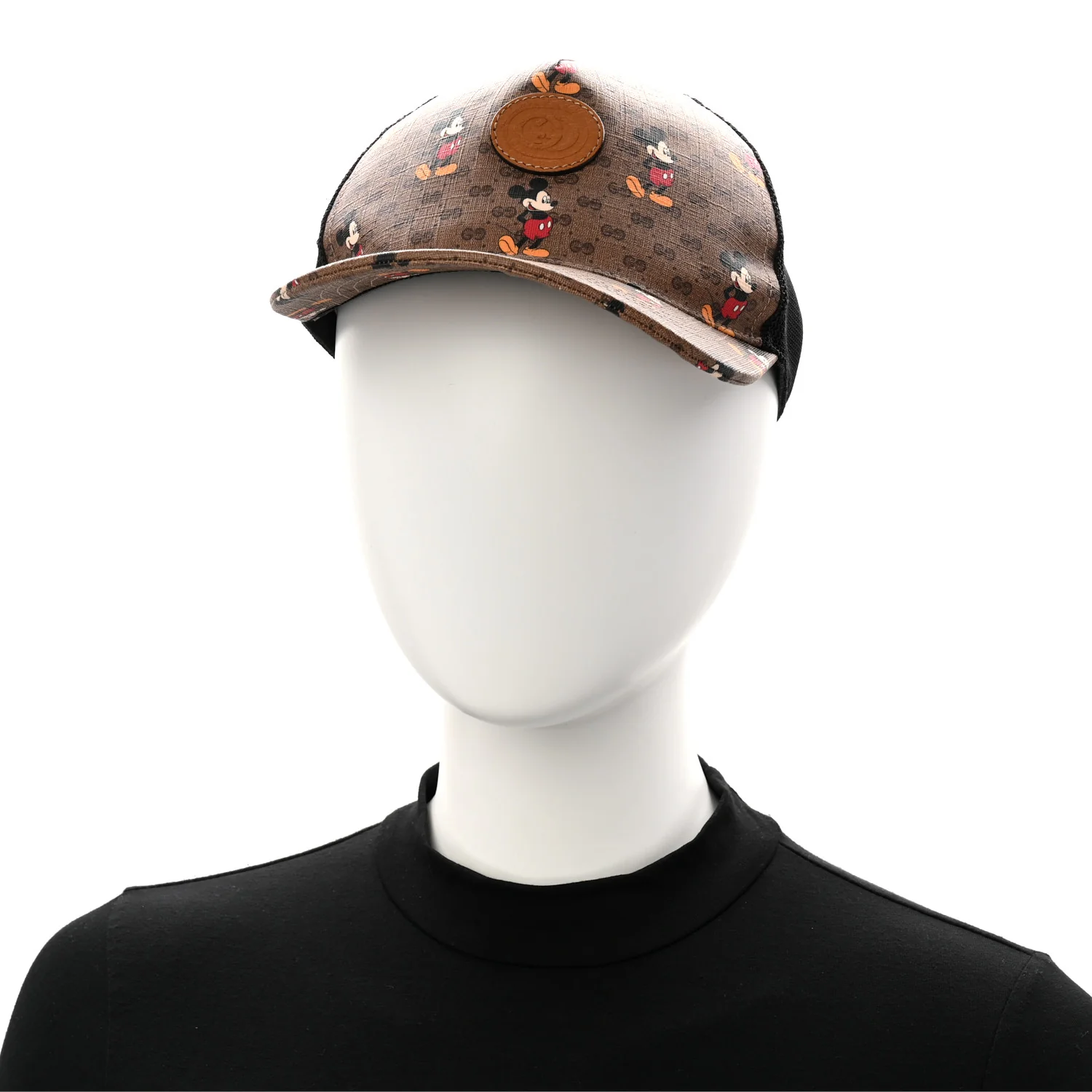 X DISNEY Mini Vintage GG Supreme Monogram Mickey Mouse Baseball Hat XL Beige Vintage Sun Oil - Image 2
