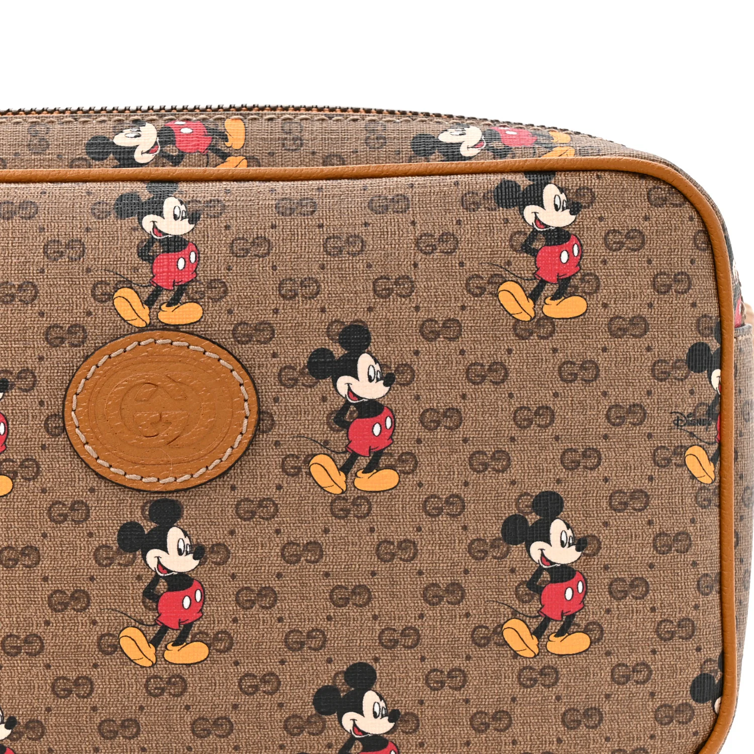 X DISNEY Mini Vintage GG Supreme Monogram Mickey Mouse Small Belt Bag 90 36 Beige Vintage Sun Oil - Image 8